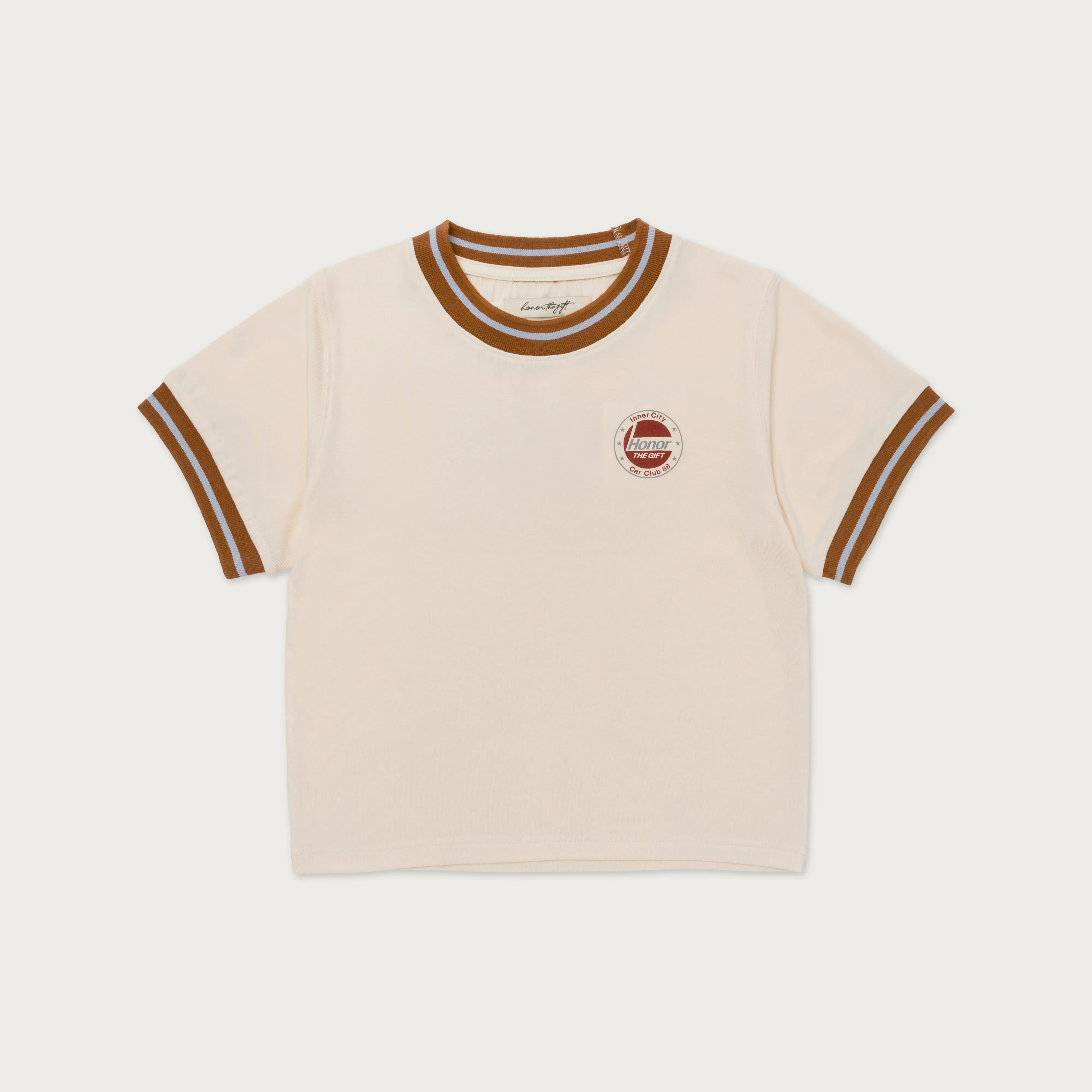 Women's Multi Color Ringer Tee - Brown sold by Honor the Gift