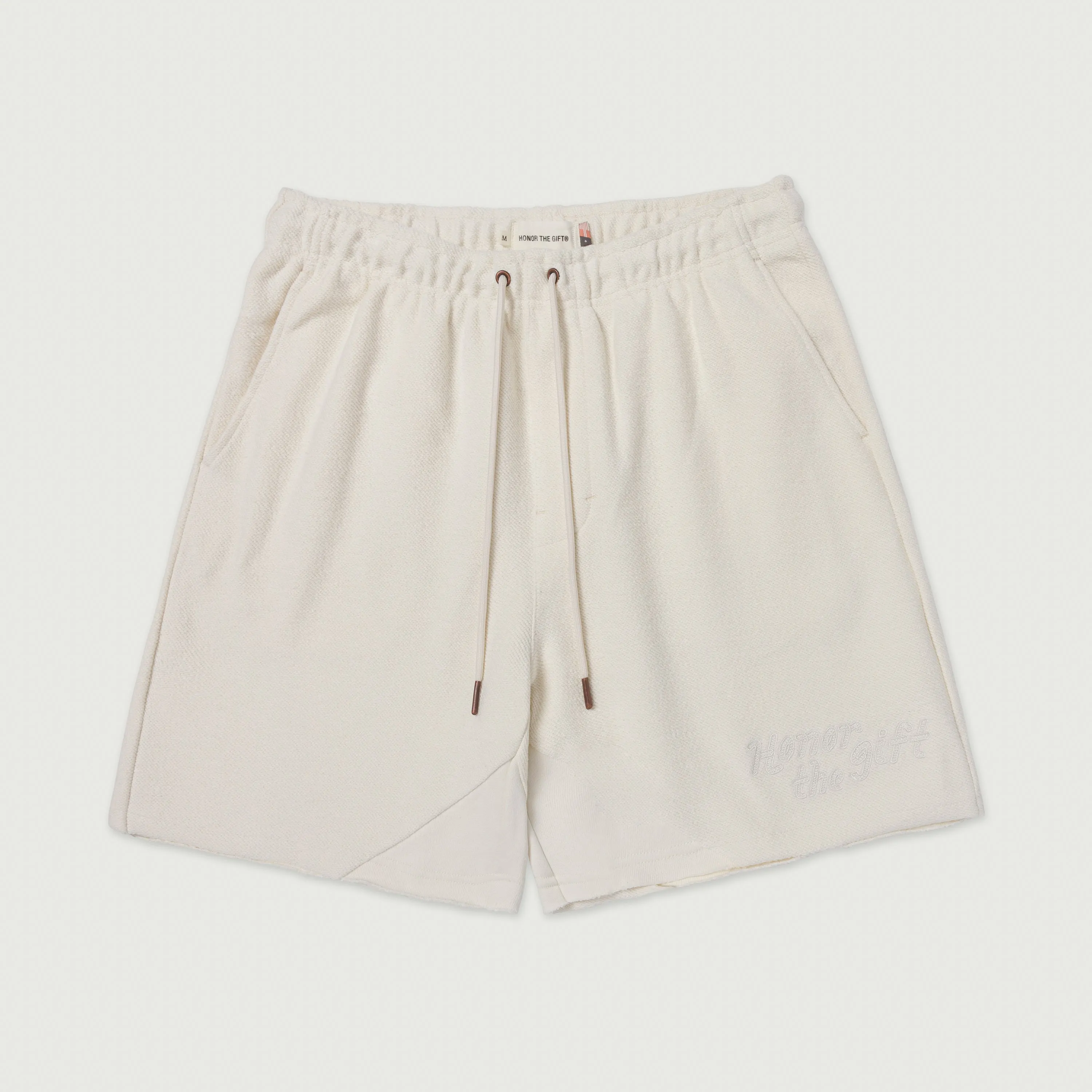 Block Party Reverse Terry Short - Bone sold by Honor the Gift