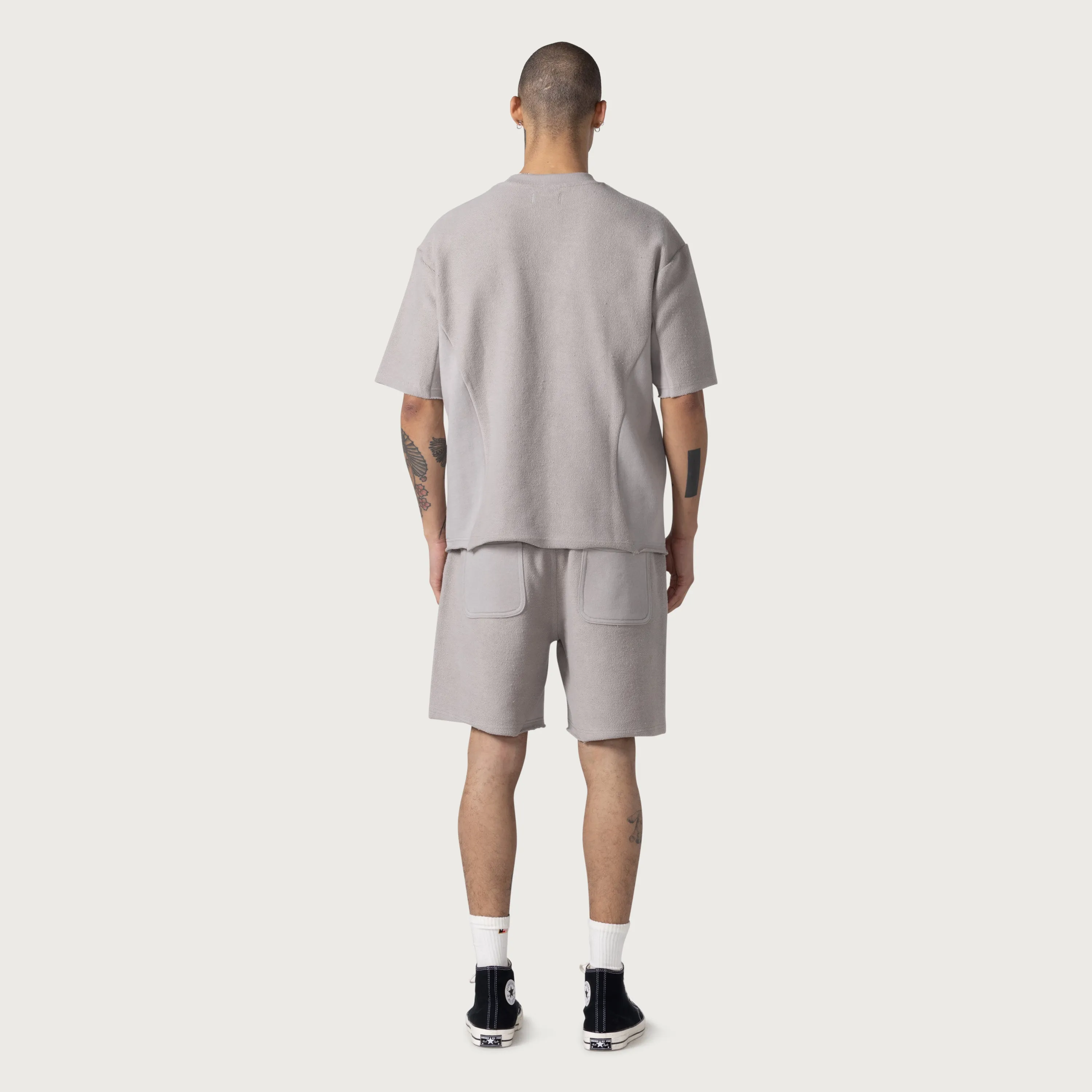 Block Party Reverse Terry Short - Stone sold by Honor the Gift product image thumbnail 4