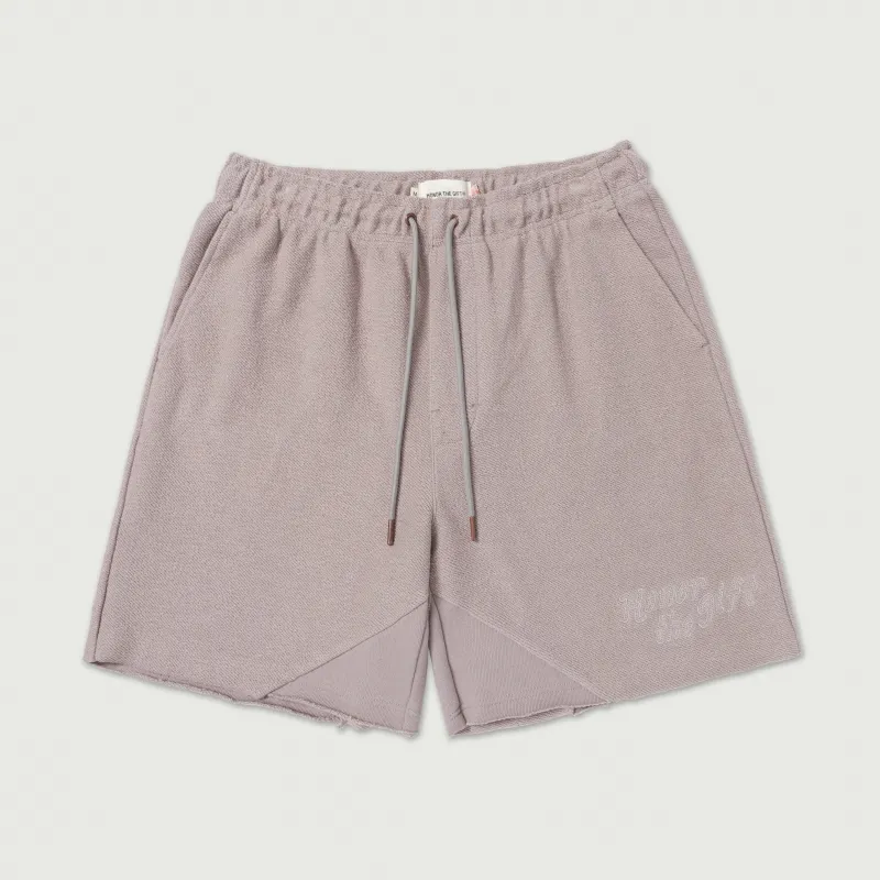 Block Party Reverse Terry Short - Stone made by Honor the Gift