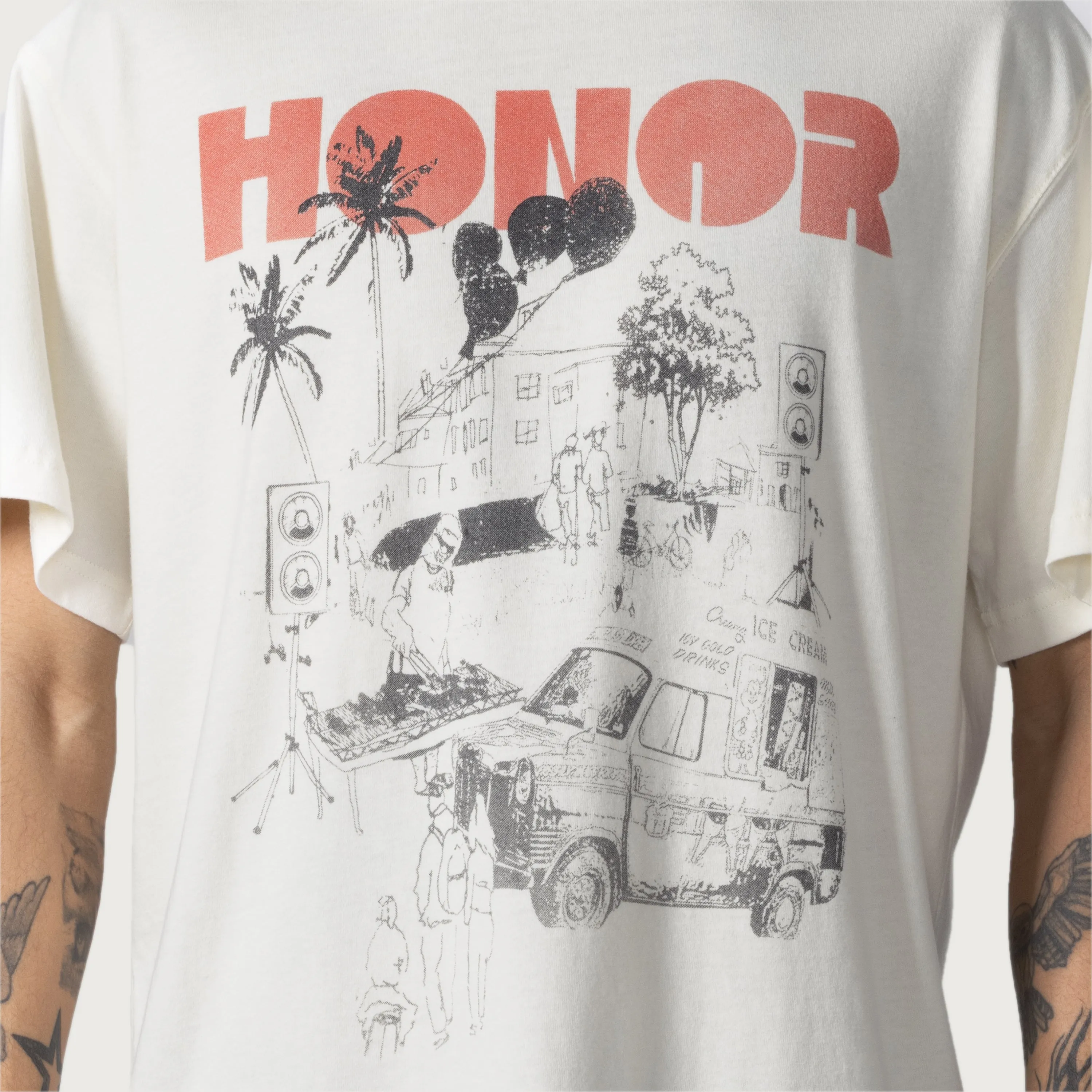 Block Party T-Shirt - Bone sold by Honor the Gift product image thumbnail 3