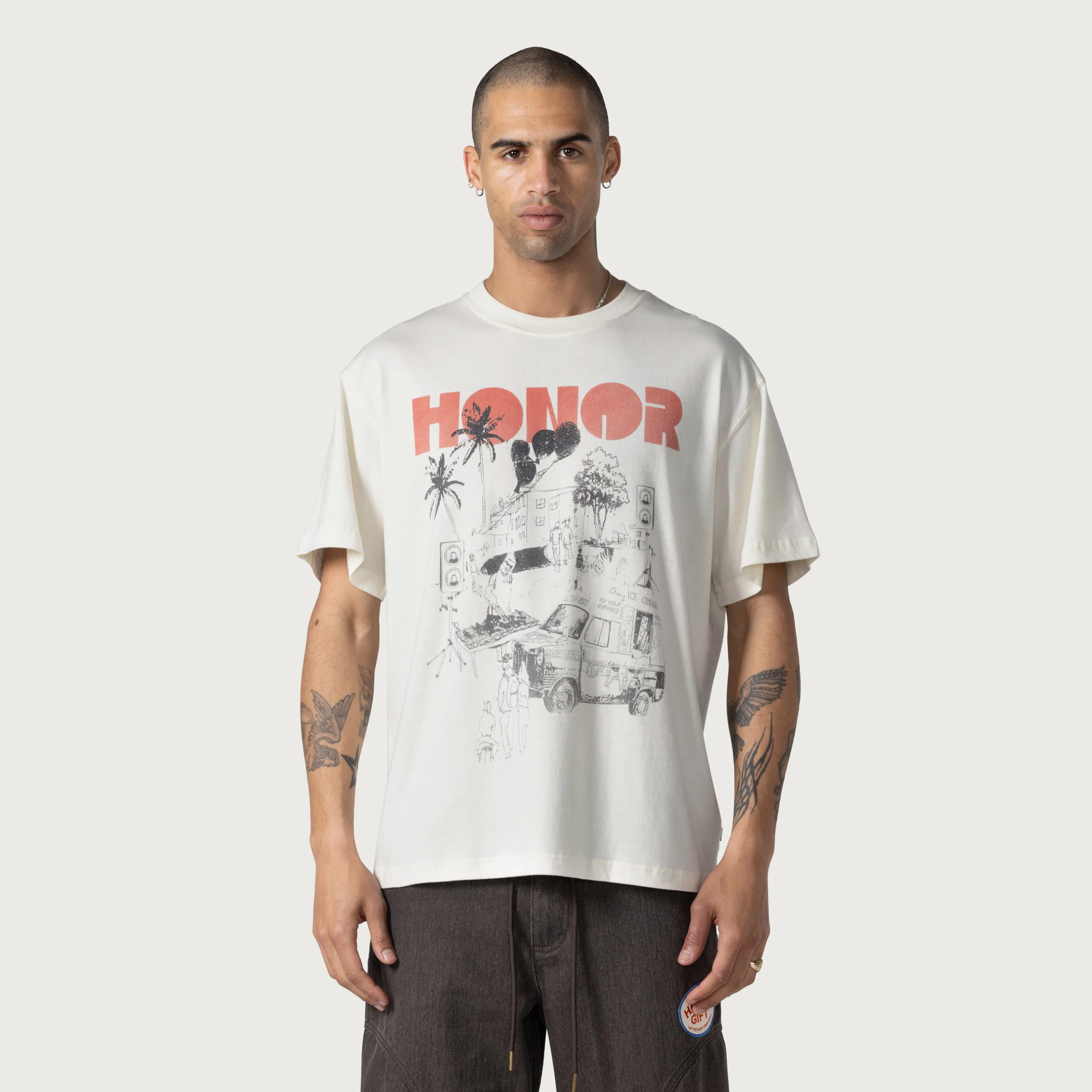 Block Party T-Shirt - Bone sold by Honor the Gift product image thumbnail 2