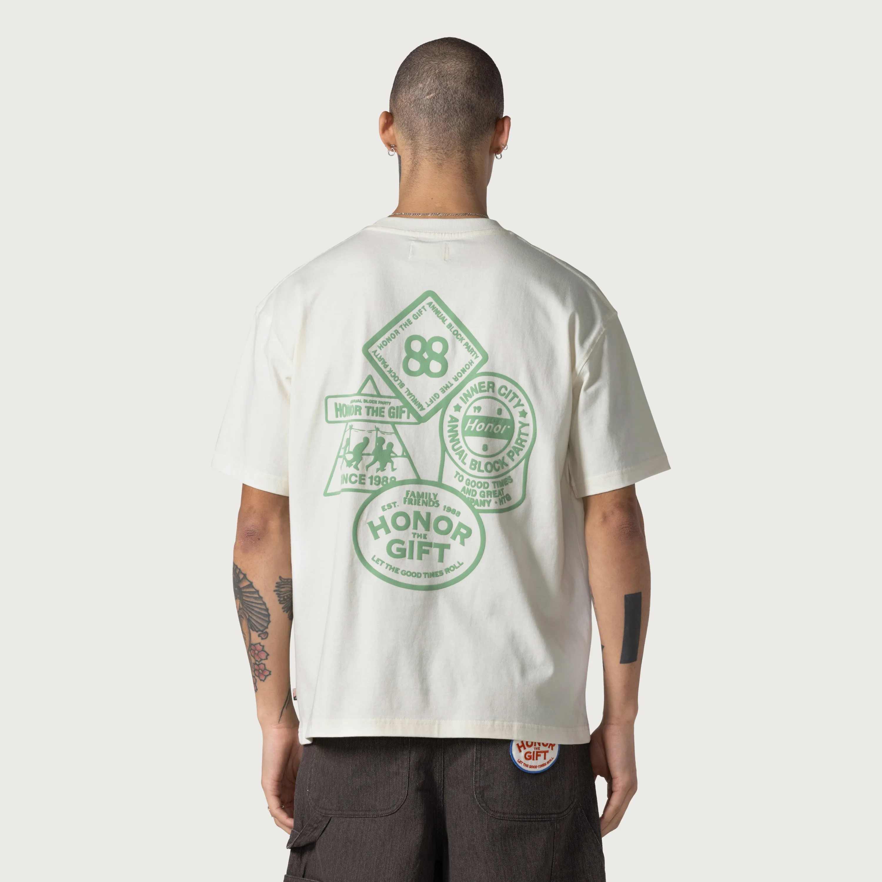 88 Block T-Shirt - Bone sold by Honor the Gift product image thumbnail 3