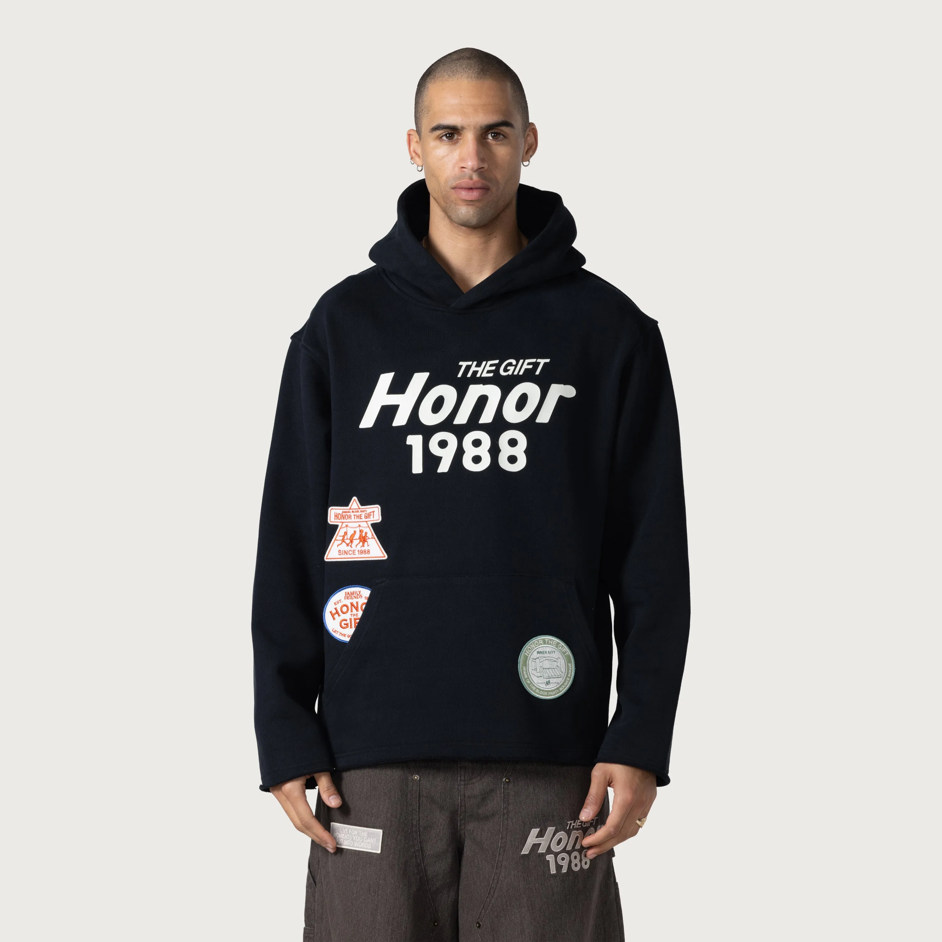 Patchwork Party Hoodie - Black sold by Honor the Gift product image thumbnail 2
