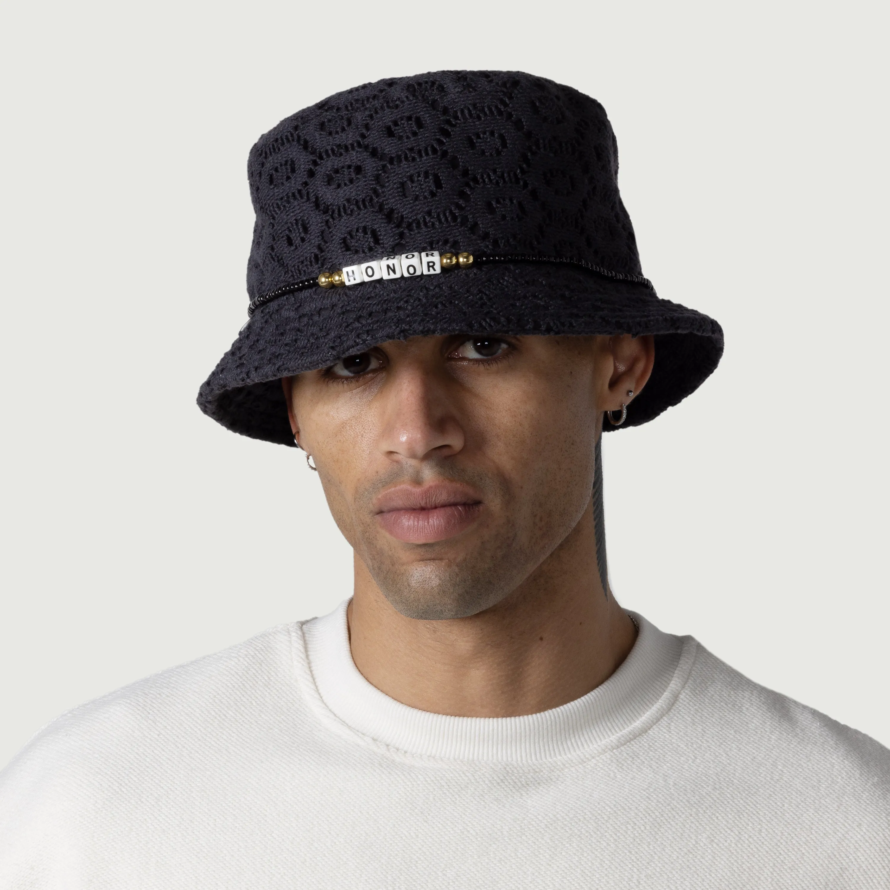 Friendship Crochet Bucket Hat - Black sold by Honor the Gift product image thumbnail 2