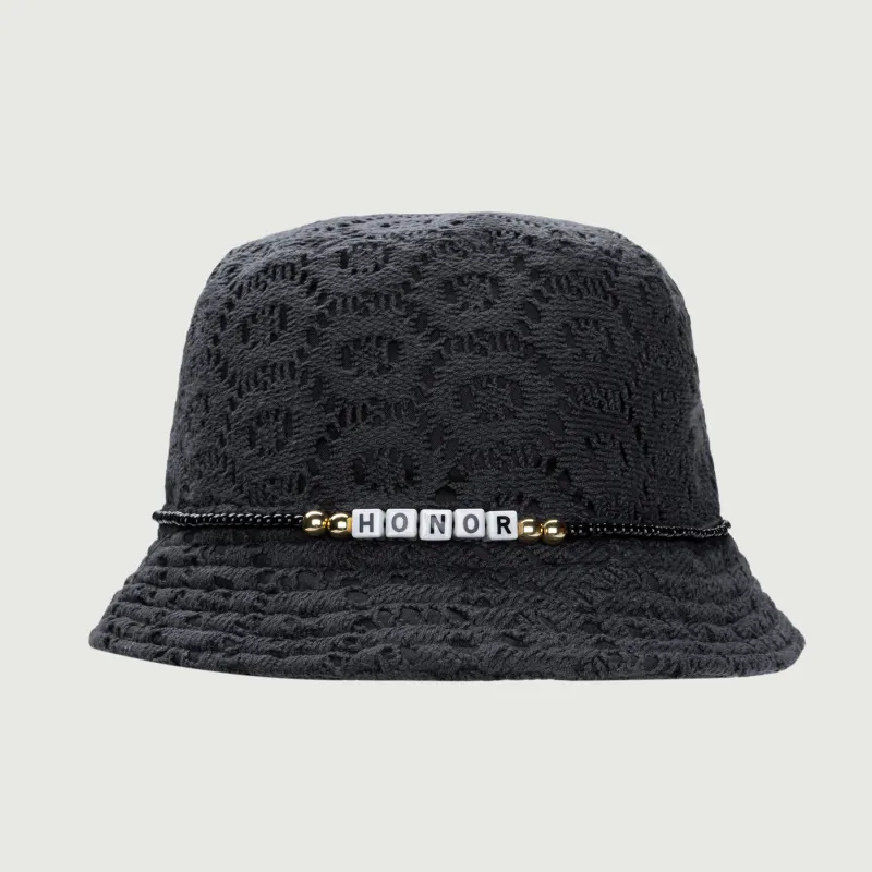 Friendship Crochet Bucket Hat - Black sold by Honor the Gift