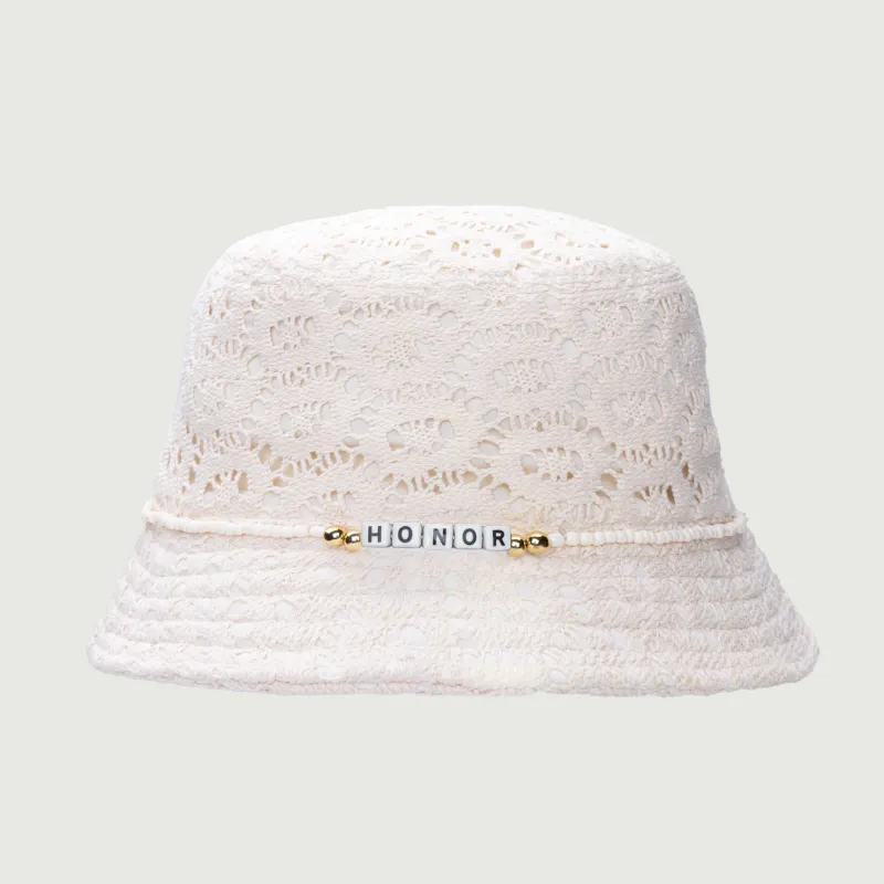 Friendship Crochet Bucket Hat - Bone sold by Honor the Gift