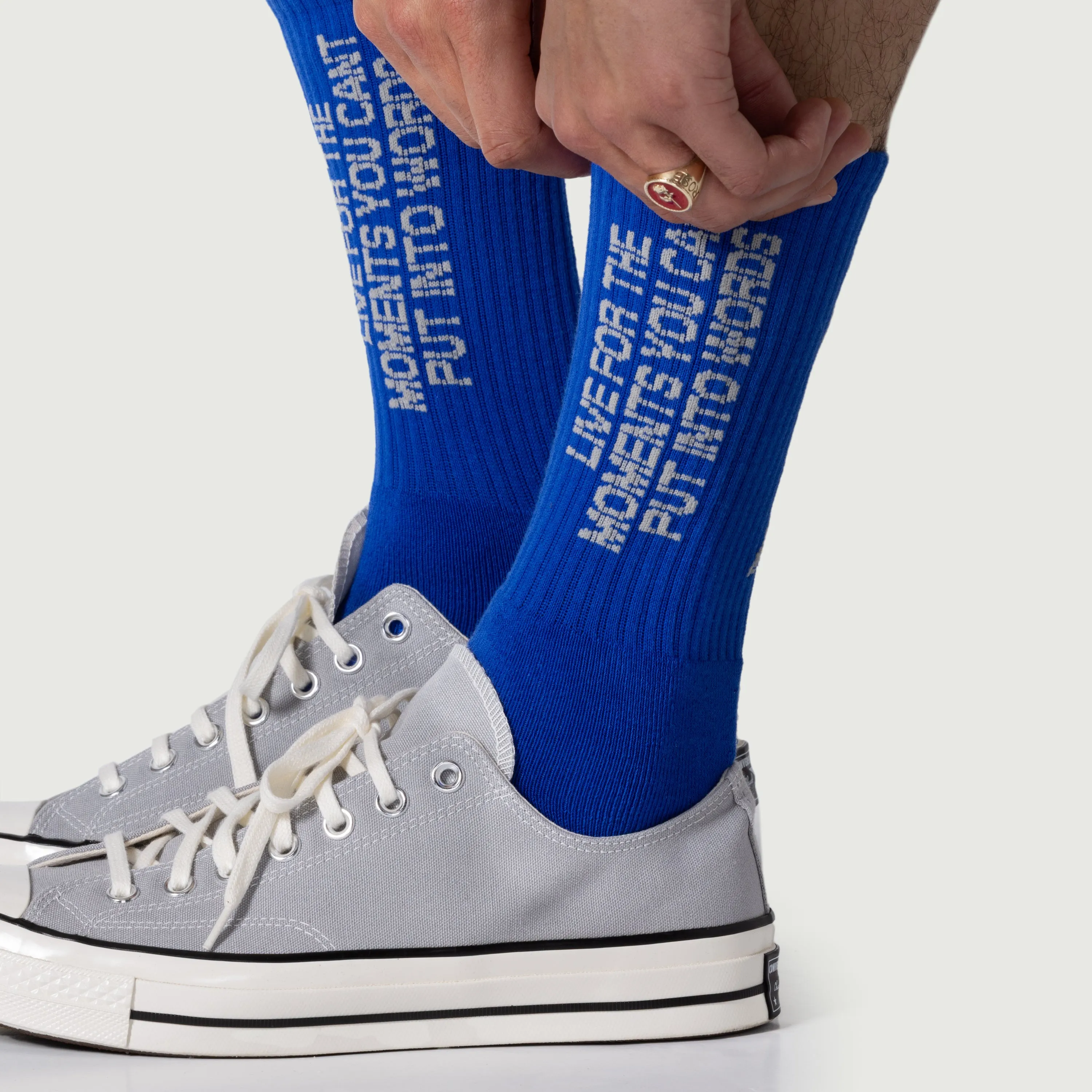 Live Patchwork Sock - Blue sold by Honor the Gift product image thumbnail 3