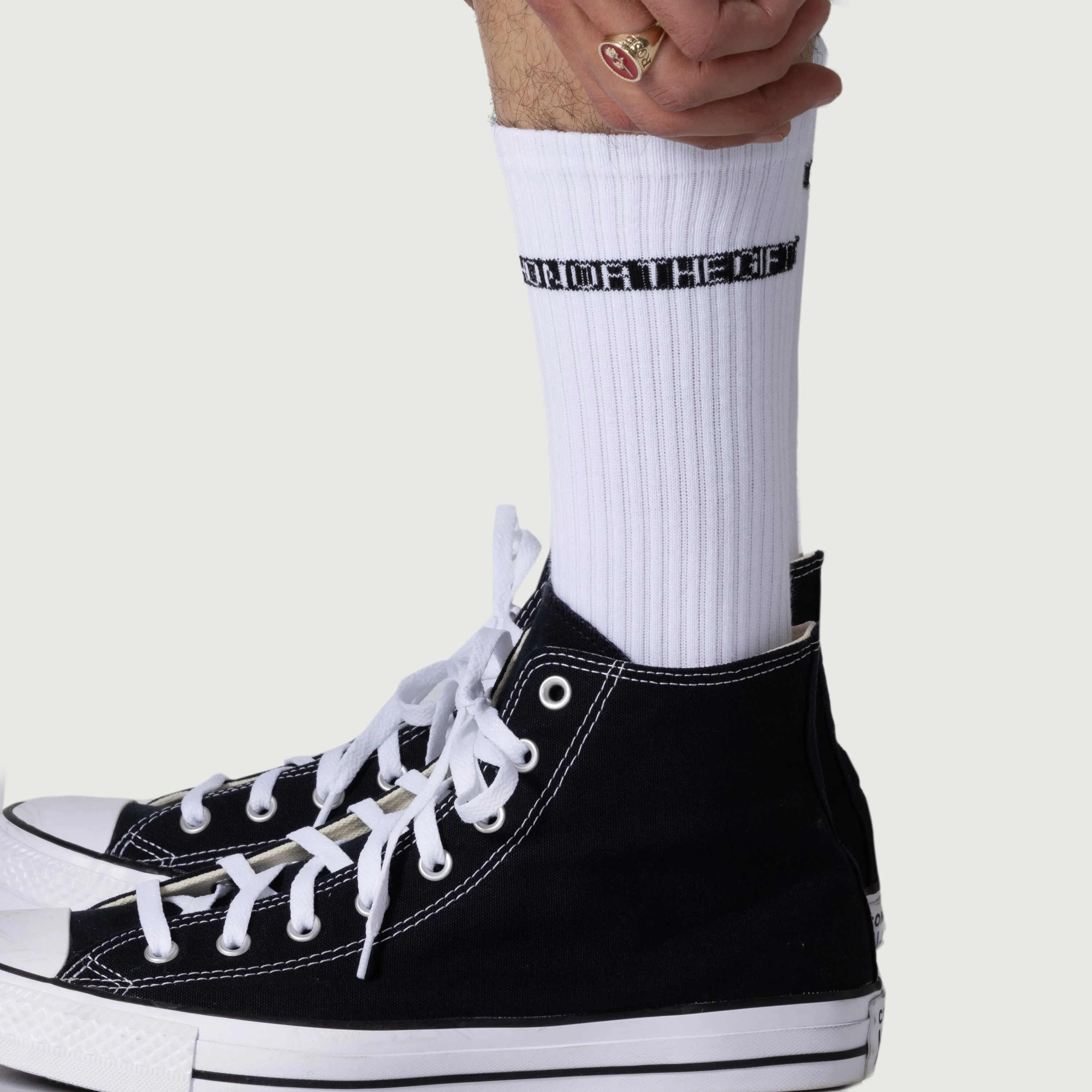 Logo Stripe Sock - White sold by Honor the Gift product image thumbnail 2
