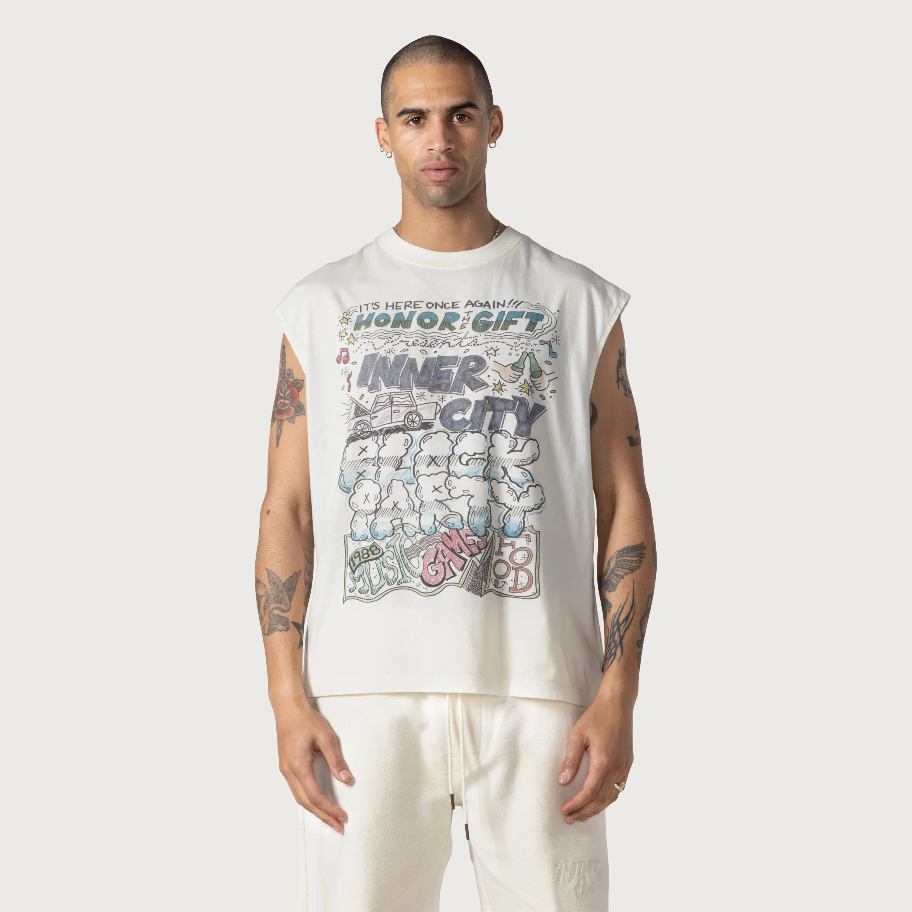 Block Party Cut-Off - Bone sold by Honor the Gift product image thumbnail 2