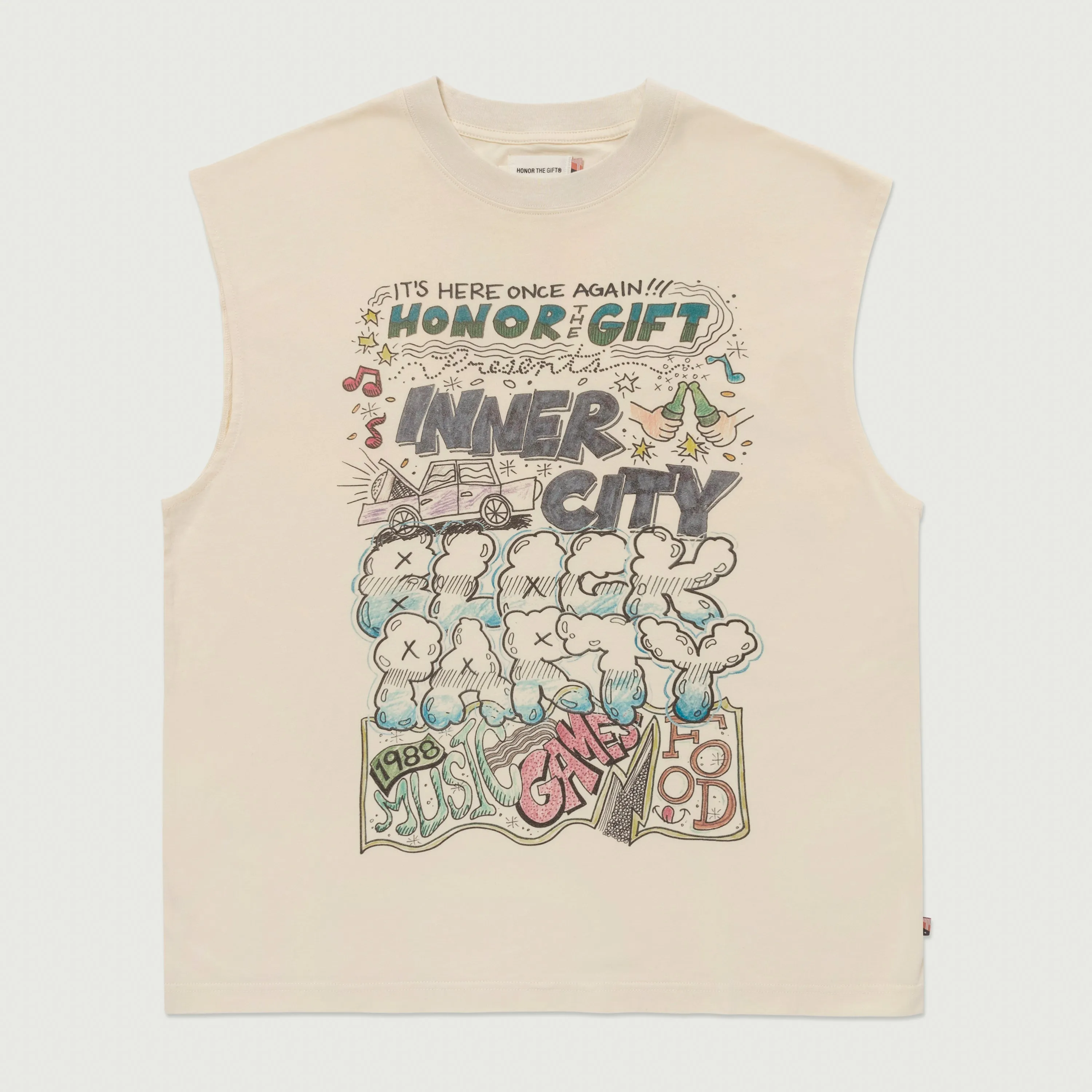 Block Party Cut-Off - Bone sold by Honor the Gift