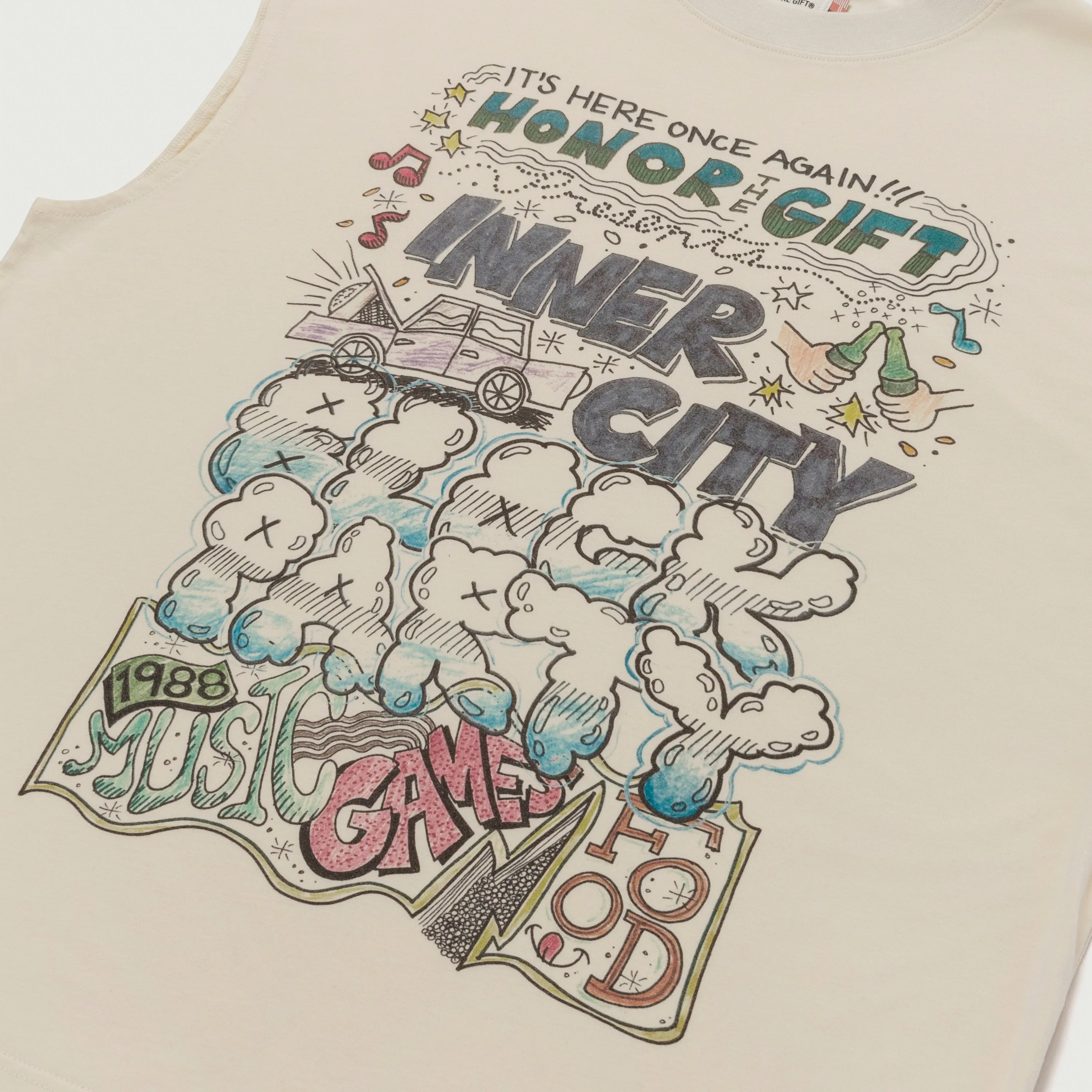 Block Party Cut-Off - Bone sold by Honor the Gift product image thumbnail 4