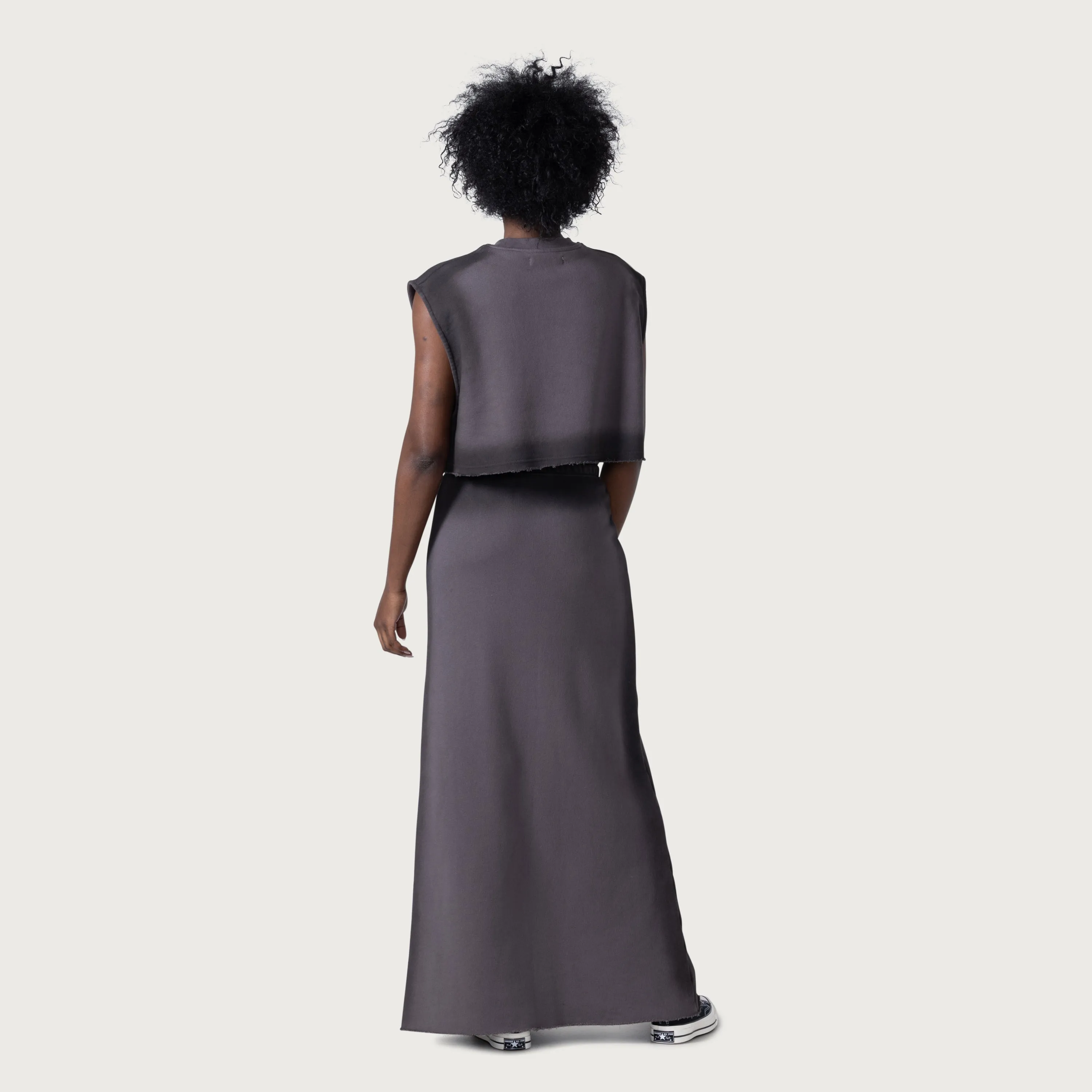 Spray Fleece Maxi Skirt - Black sold by Honor the Gift product image thumbnail 4