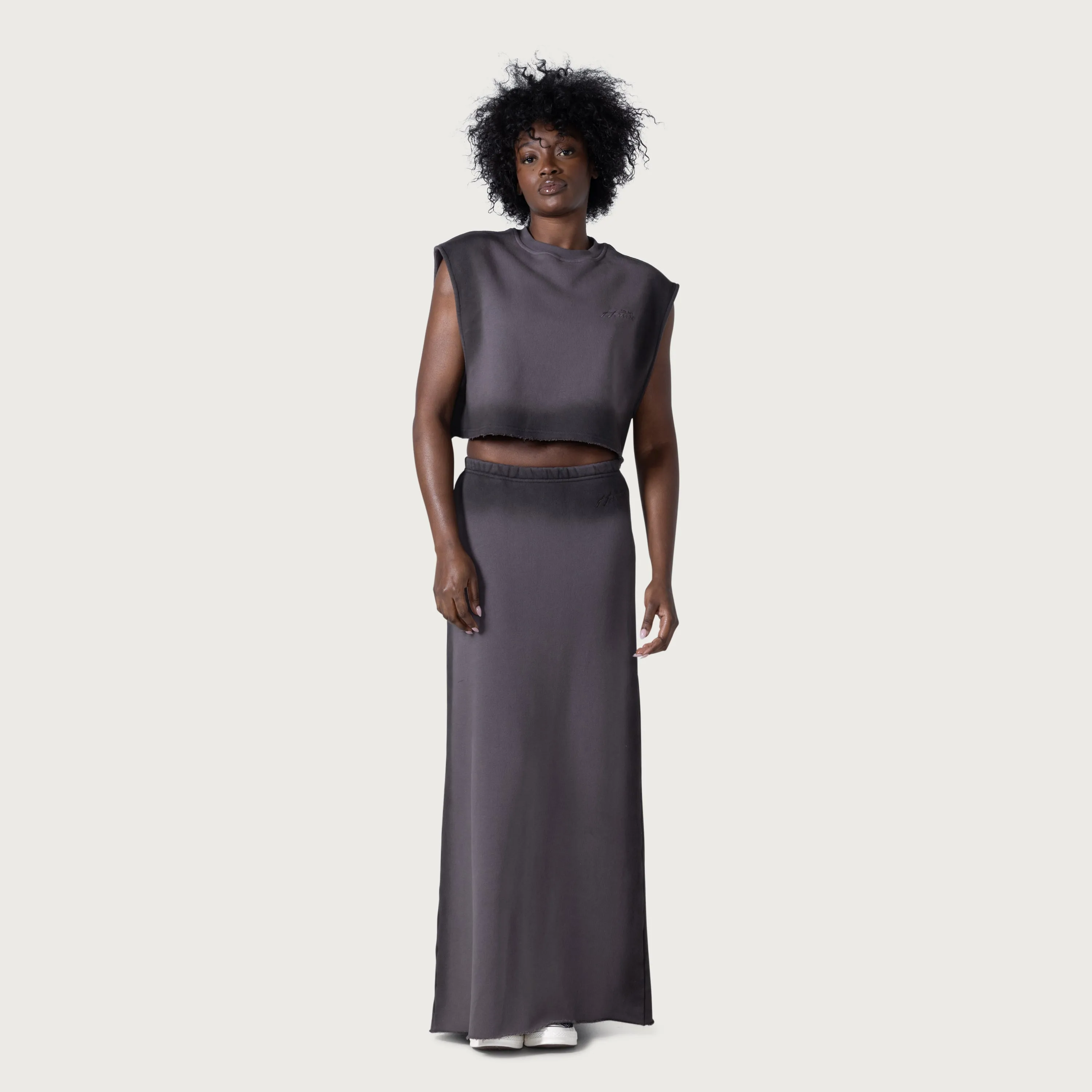 Spray Fleece Maxi Skirt - Black sold by Honor the Gift product image thumbnail 2