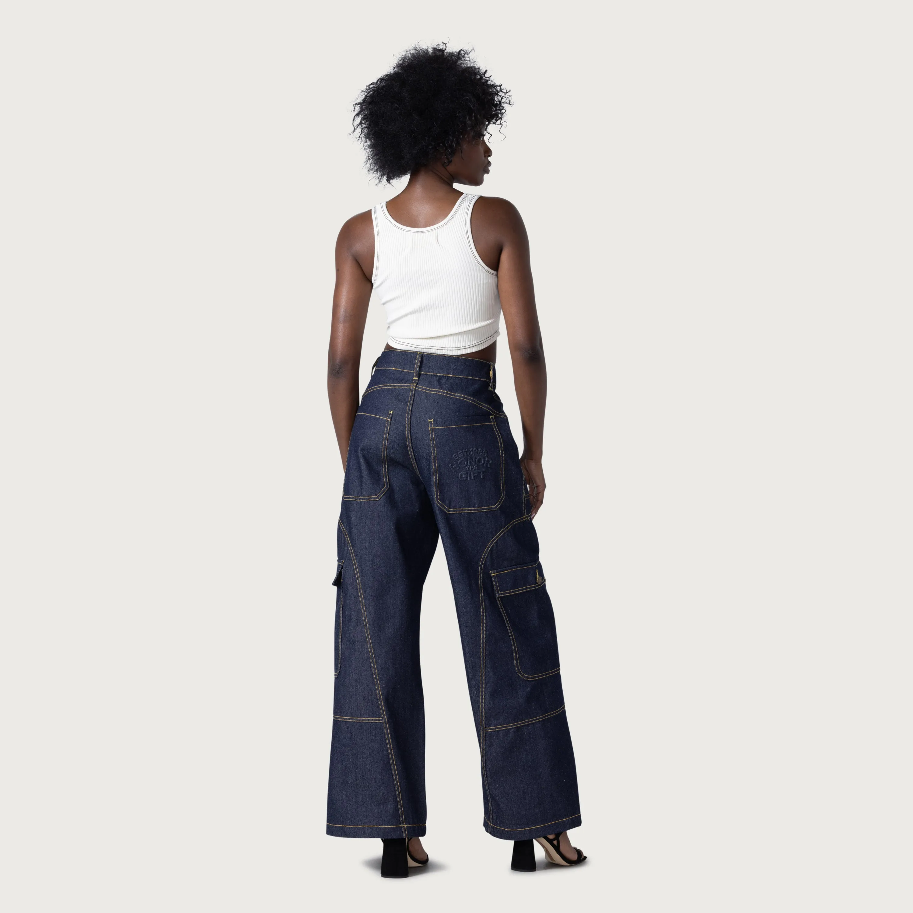 Wide Leg Carpenter - Indigo sold by Honor the Gift product image thumbnail 4