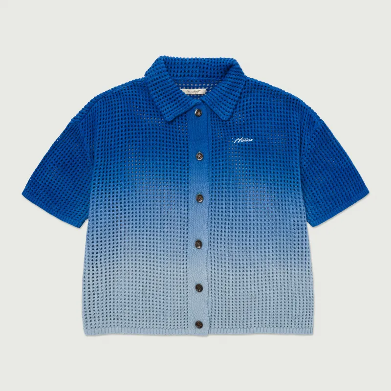Crochet Ombre Shirt - Blue sold by Honor the Gift