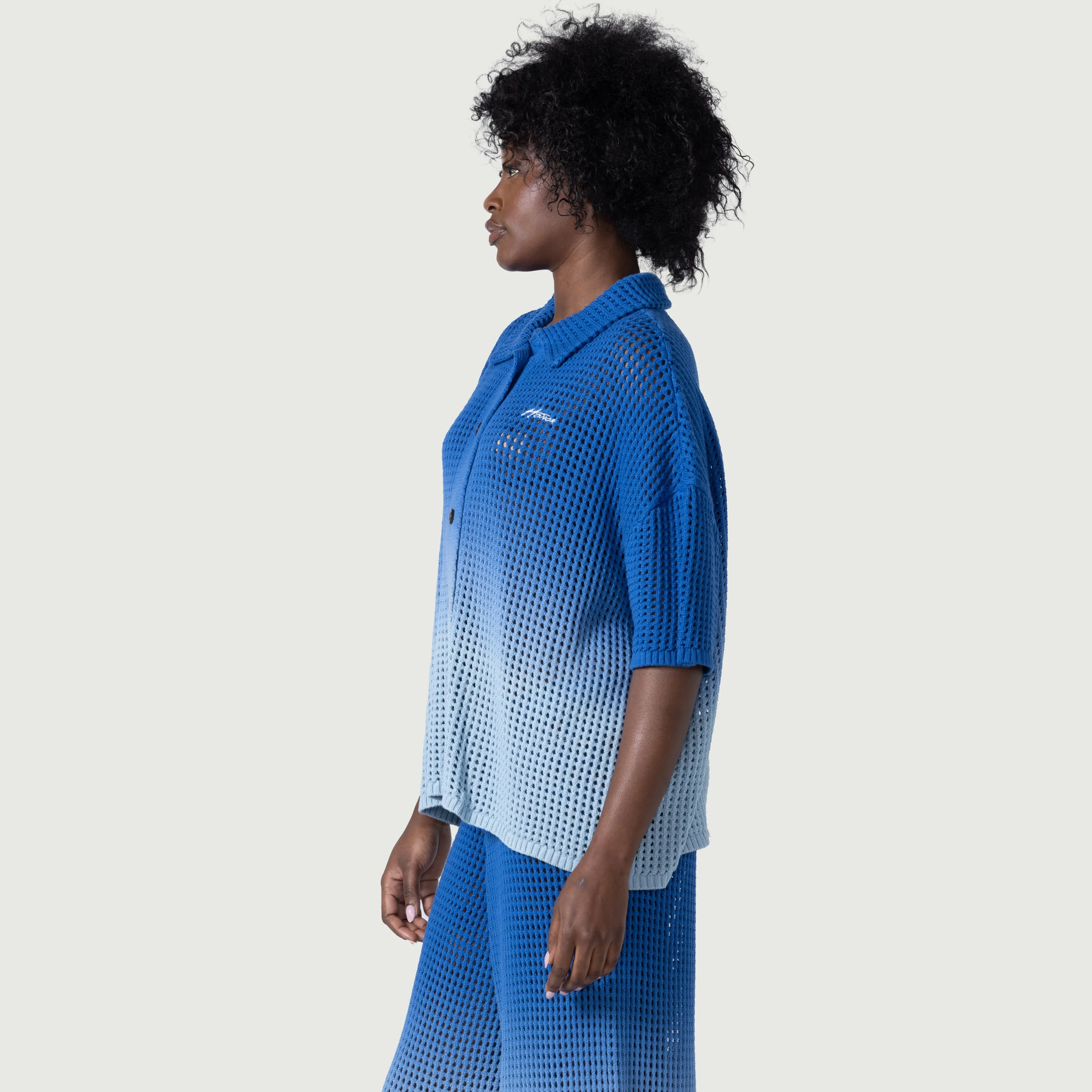 Crochet Ombre Shirt - Blue sold by Honor the Gift product image thumbnail 3