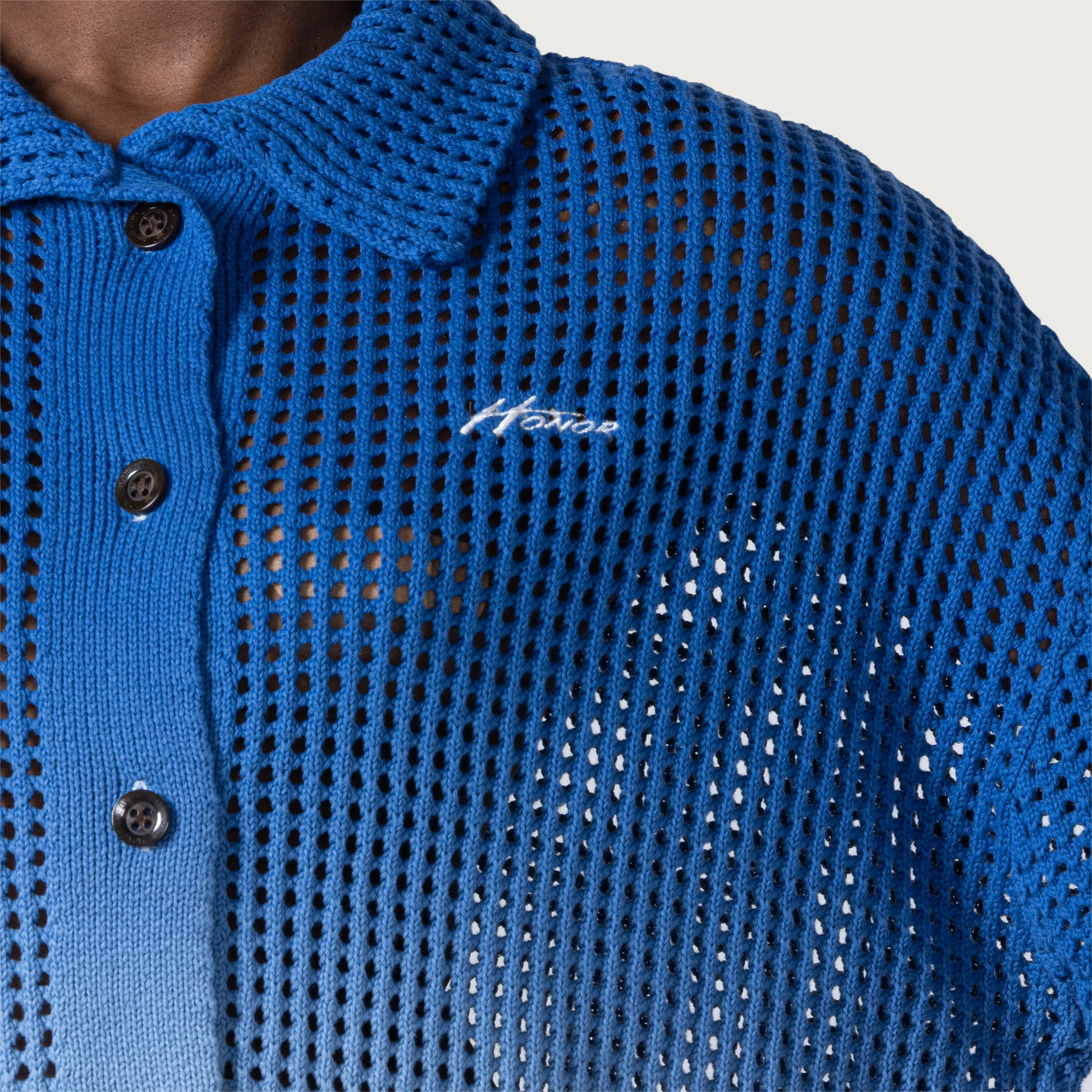 Crochet Ombre Shirt - Blue sold by Honor the Gift product image thumbnail 5