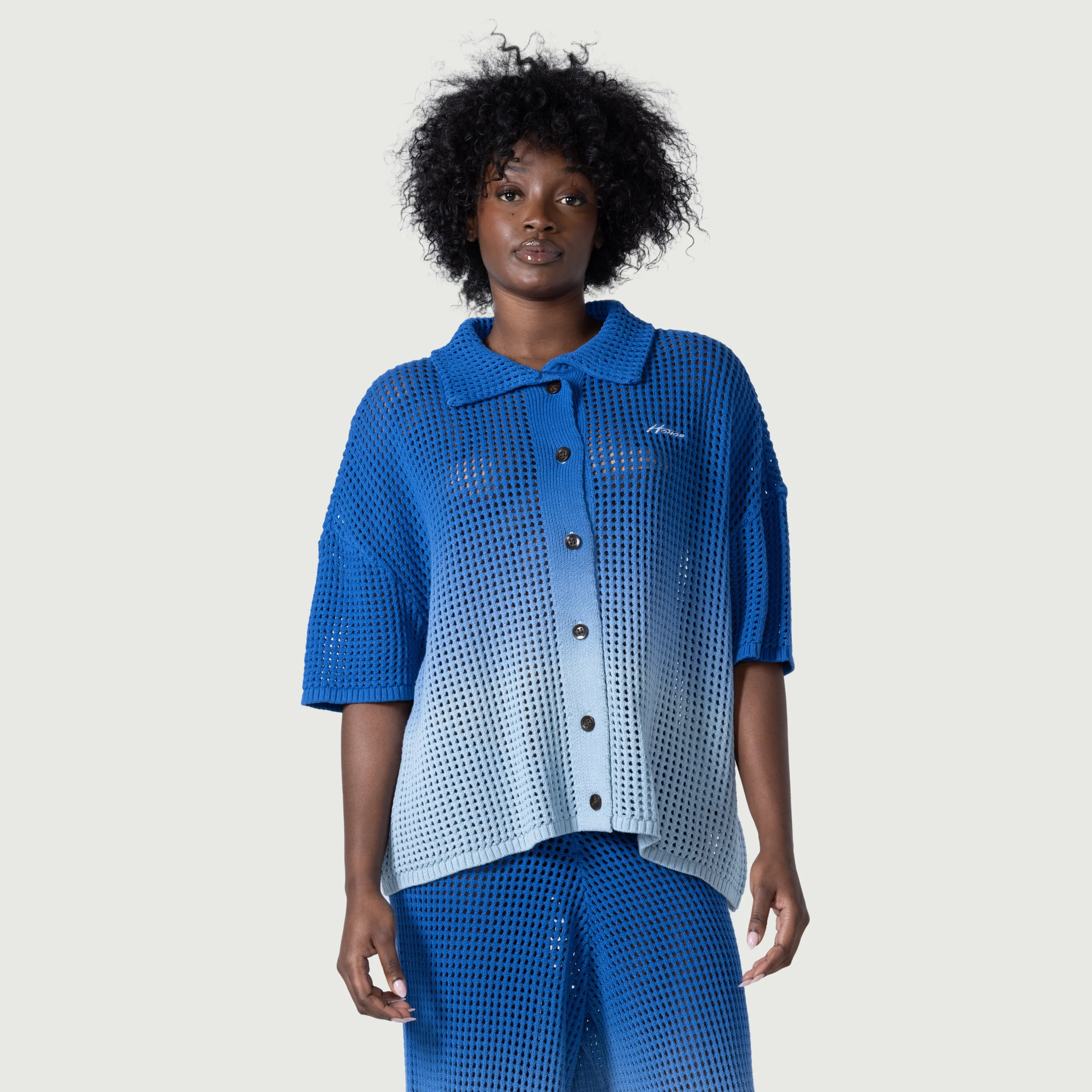 Crochet Ombre Shirt - Blue sold by Honor the Gift product image thumbnail 2
