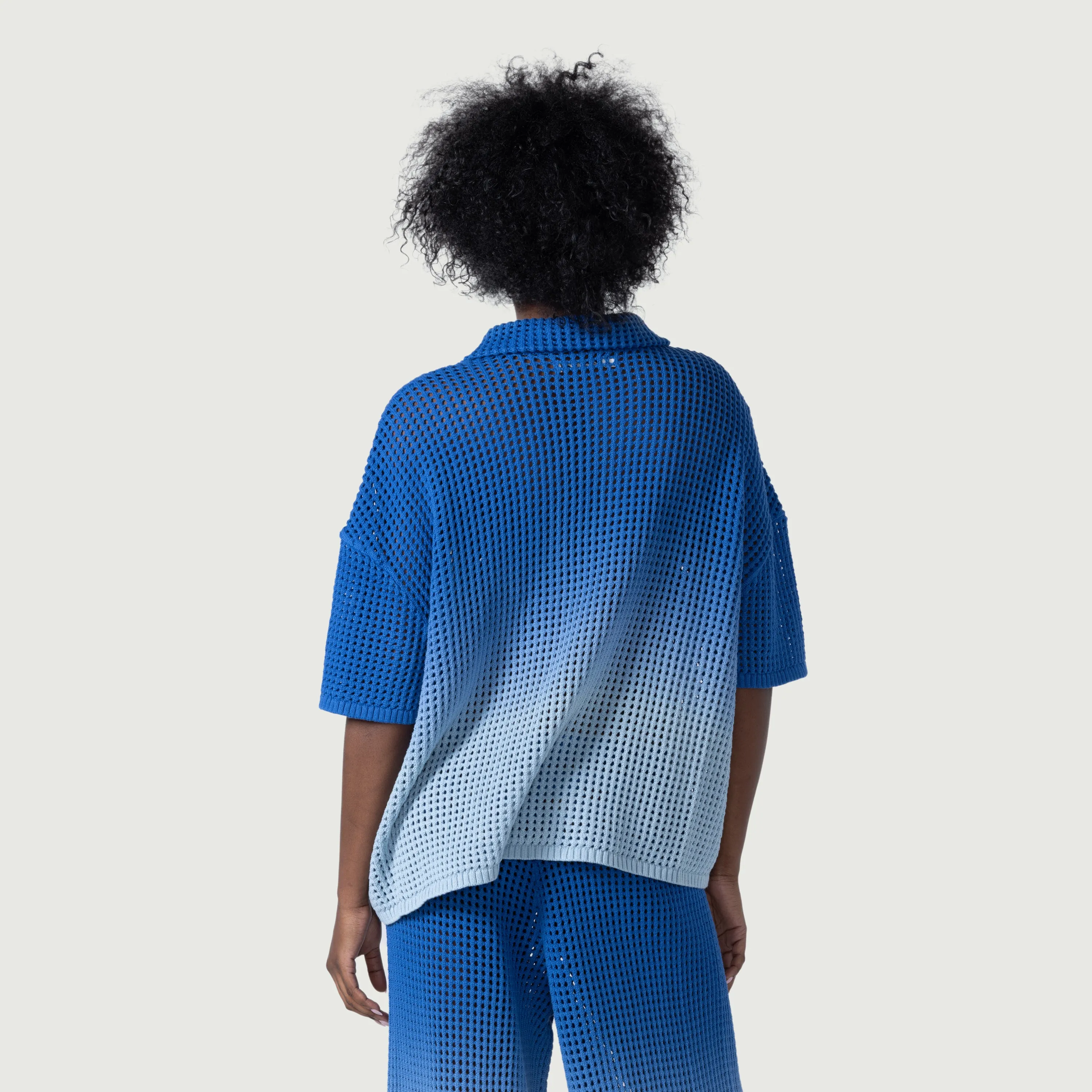 Crochet Ombre Shirt - Blue sold by Honor the Gift product image thumbnail 4