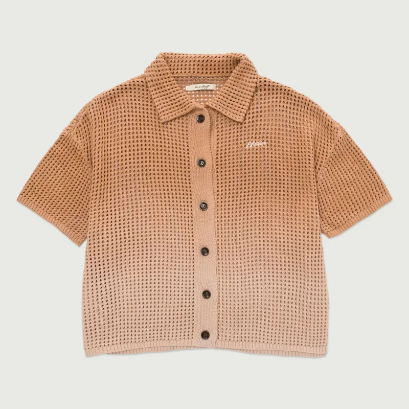 Crochet Ombre Shirt - Tan sold by Honor the Gift