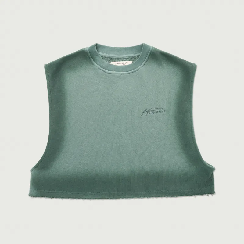 Cropped Spray Muscle Top - Green sold by Honor the Gift