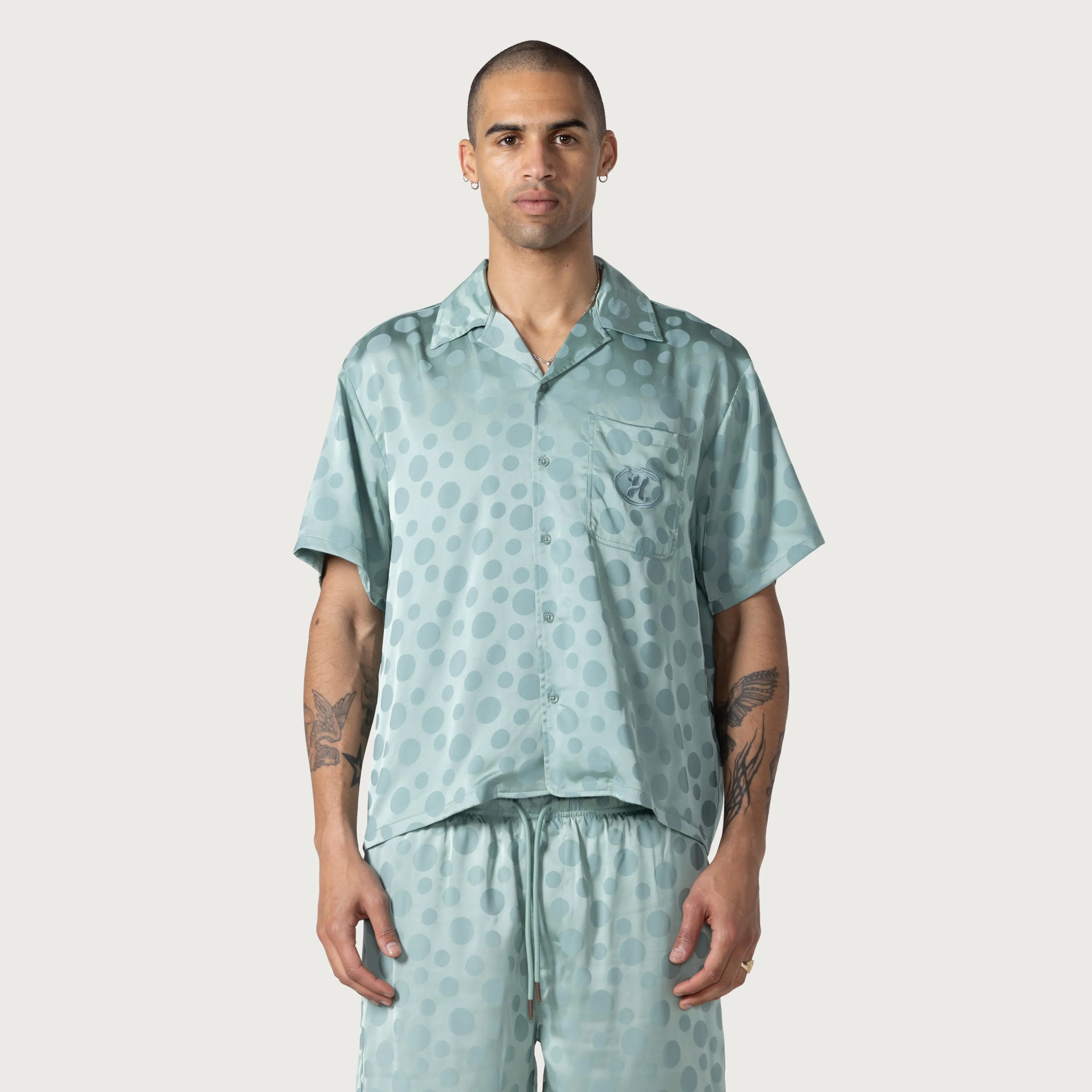 Polka Dot Camp Shirt - Green sold by Honor the Gift product image thumbnail 2