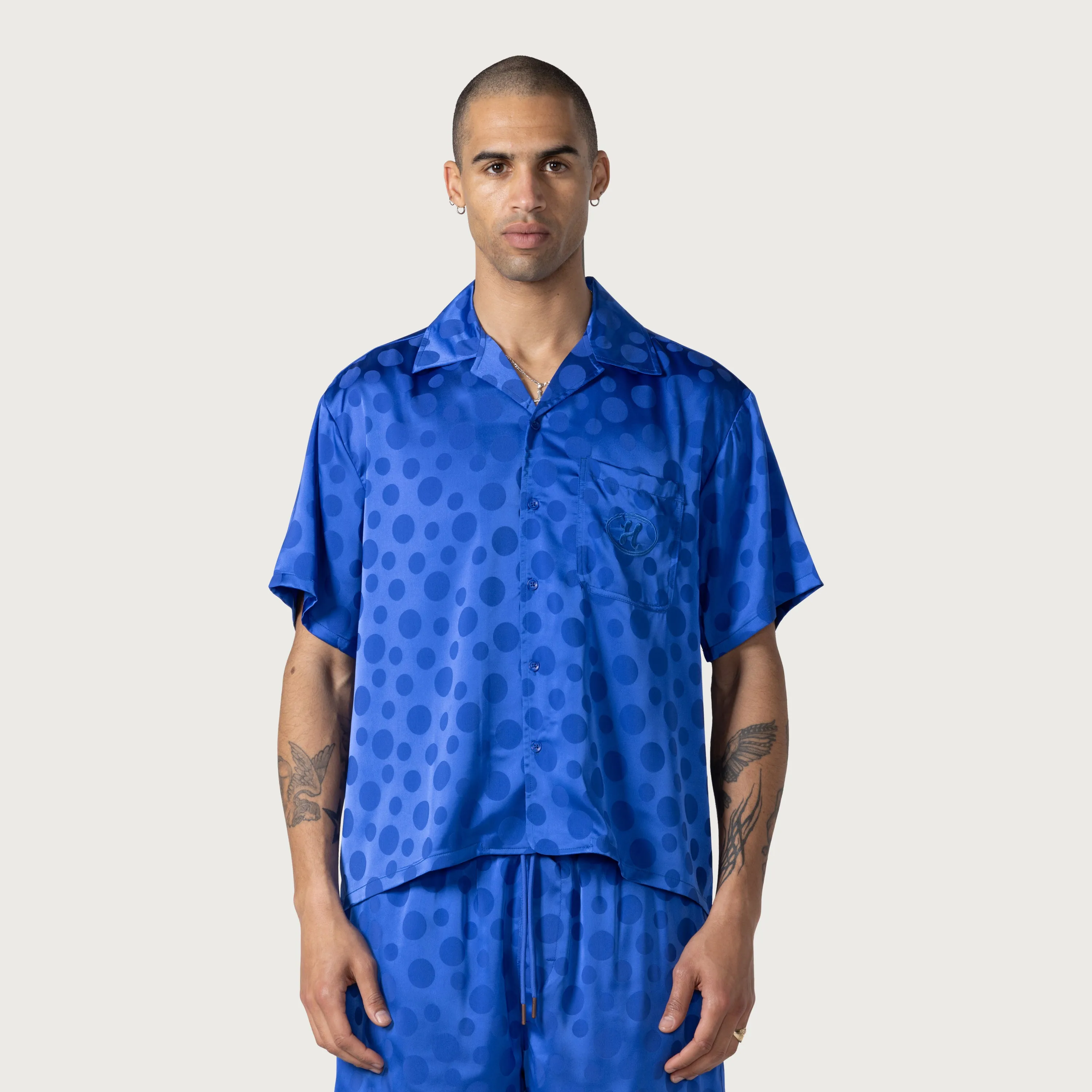 Polka Dot Camp Shirt - Blue sold by Honor the Gift product image thumbnail 2
