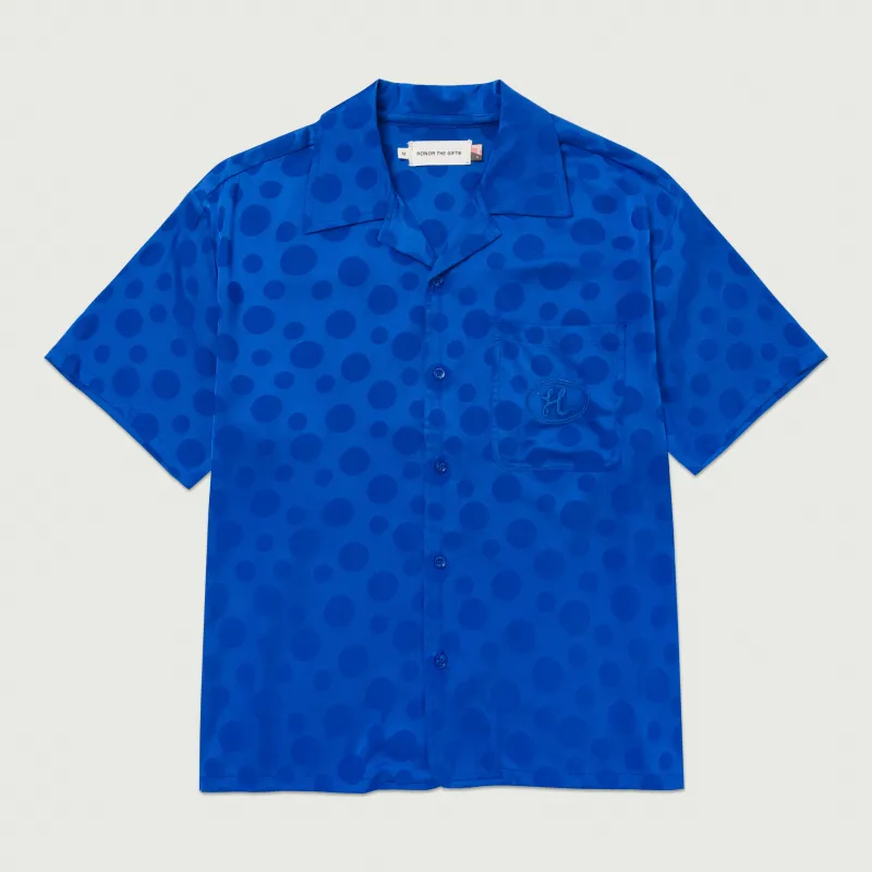 Polka Dot Camp Shirt - Blue sold by Honor the Gift