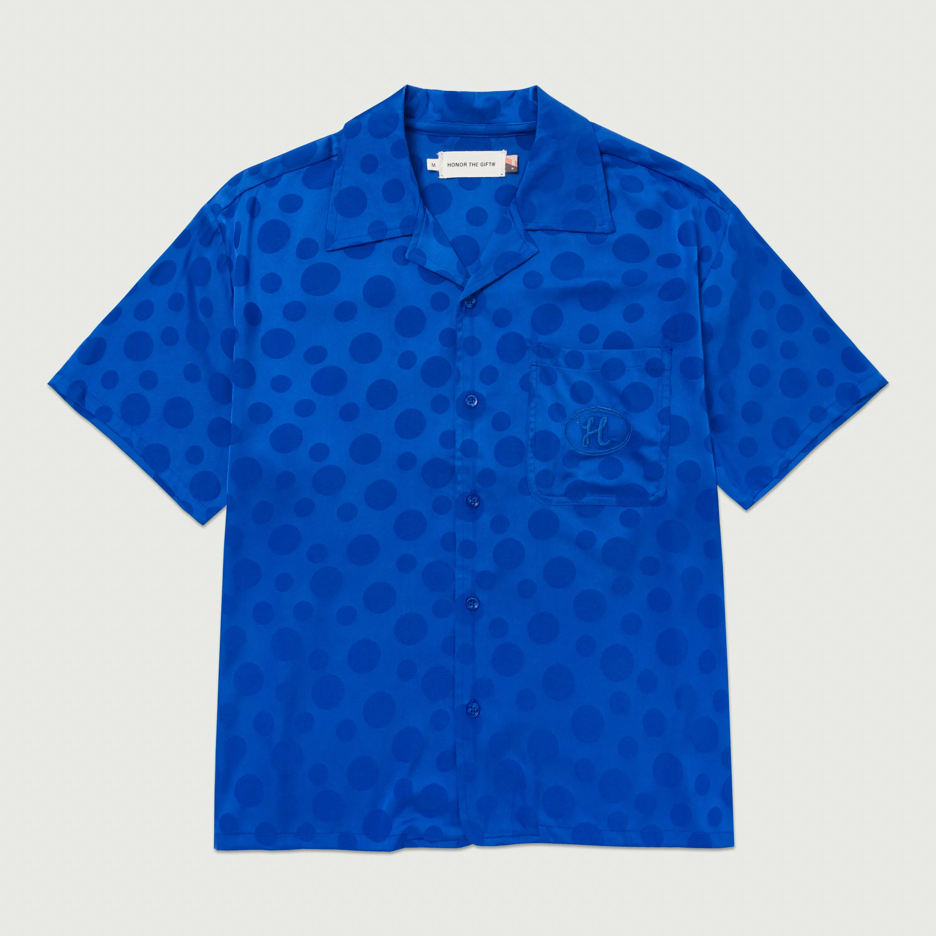 Polka Dot Camp Shirt - Blue sold by Honor the Gift
