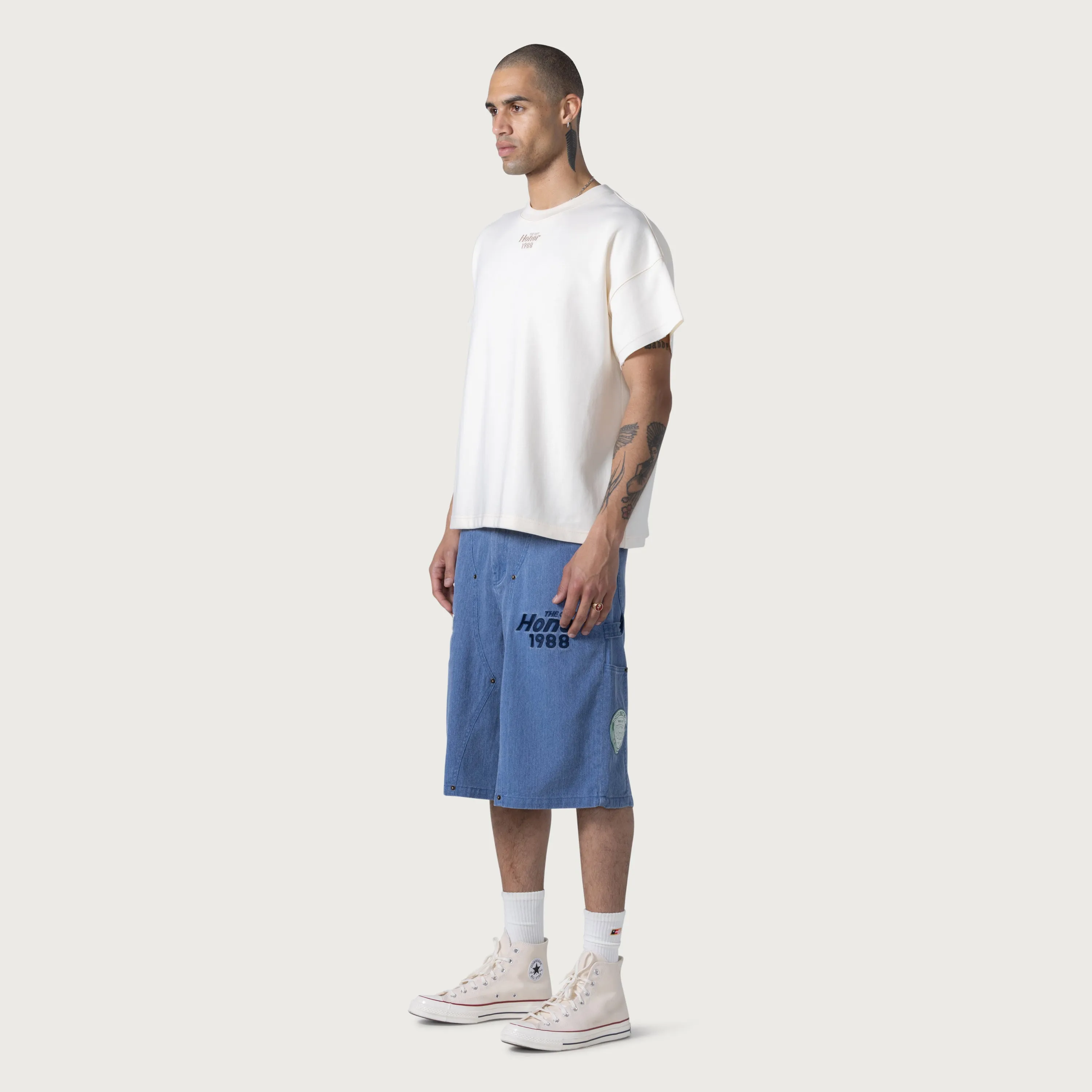 Twill Carpenter Short - Blue sold by Honor the Gift product image thumbnail 3