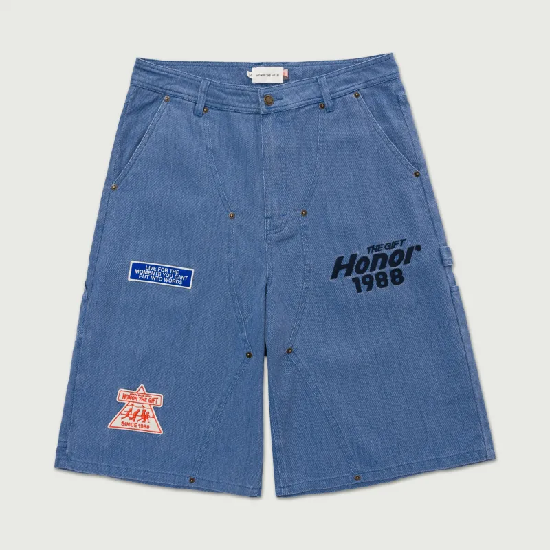 Twill Carpenter Short - Blue made by Honor the Gift