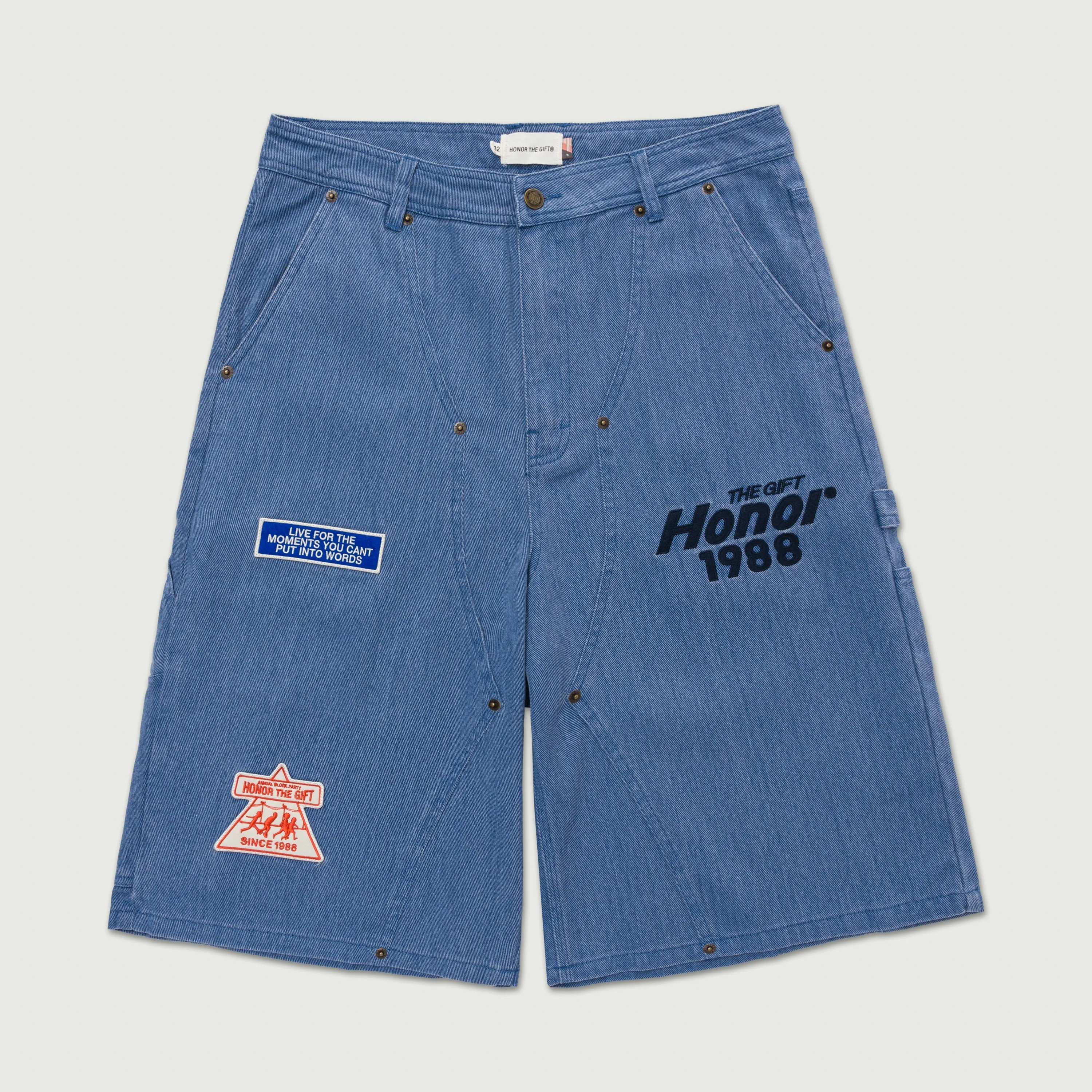 Twill Carpenter Short - Blue sold by Honor the Gift