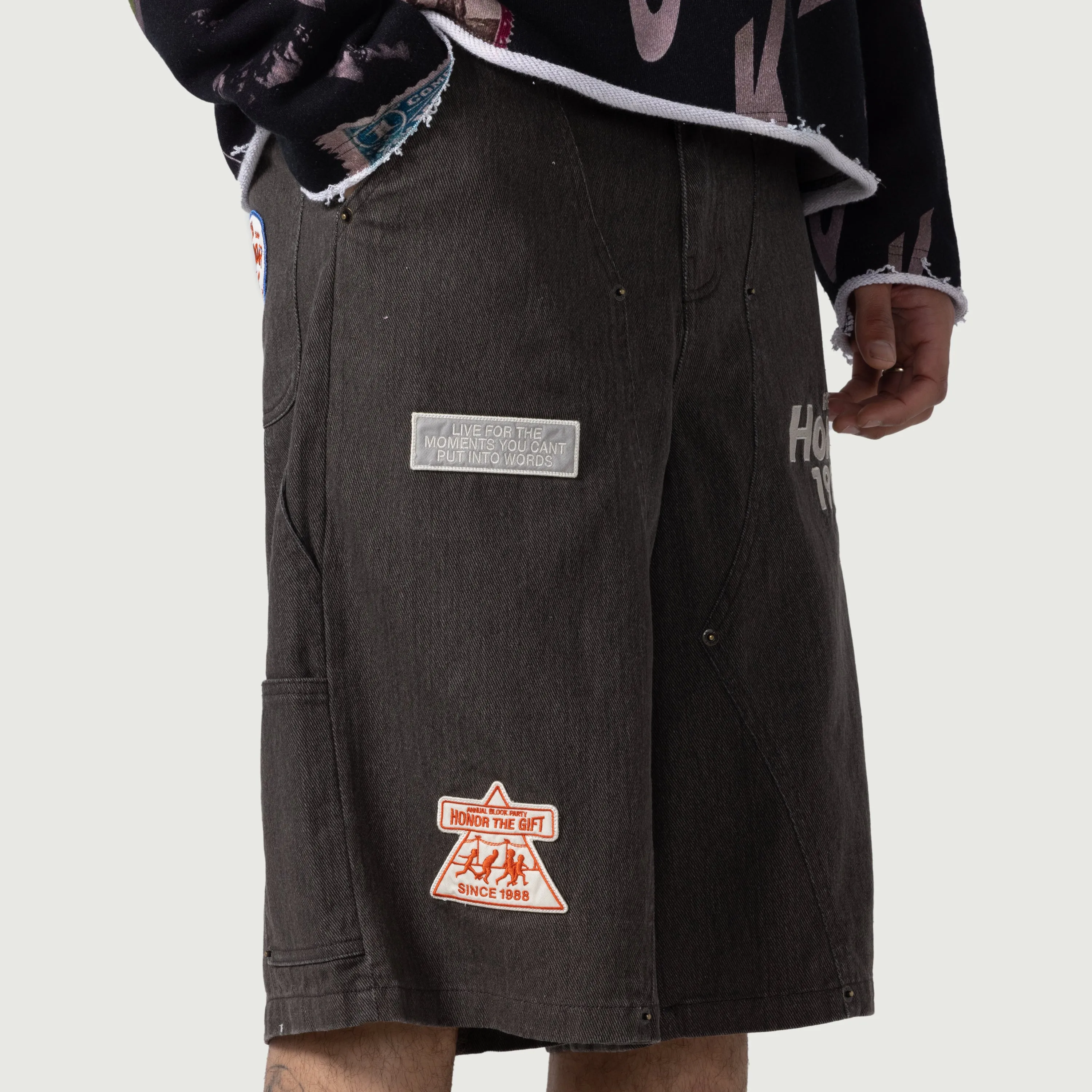 Twill Carpenter Short - Black sold by Honor the Gift product image thumbnail 5