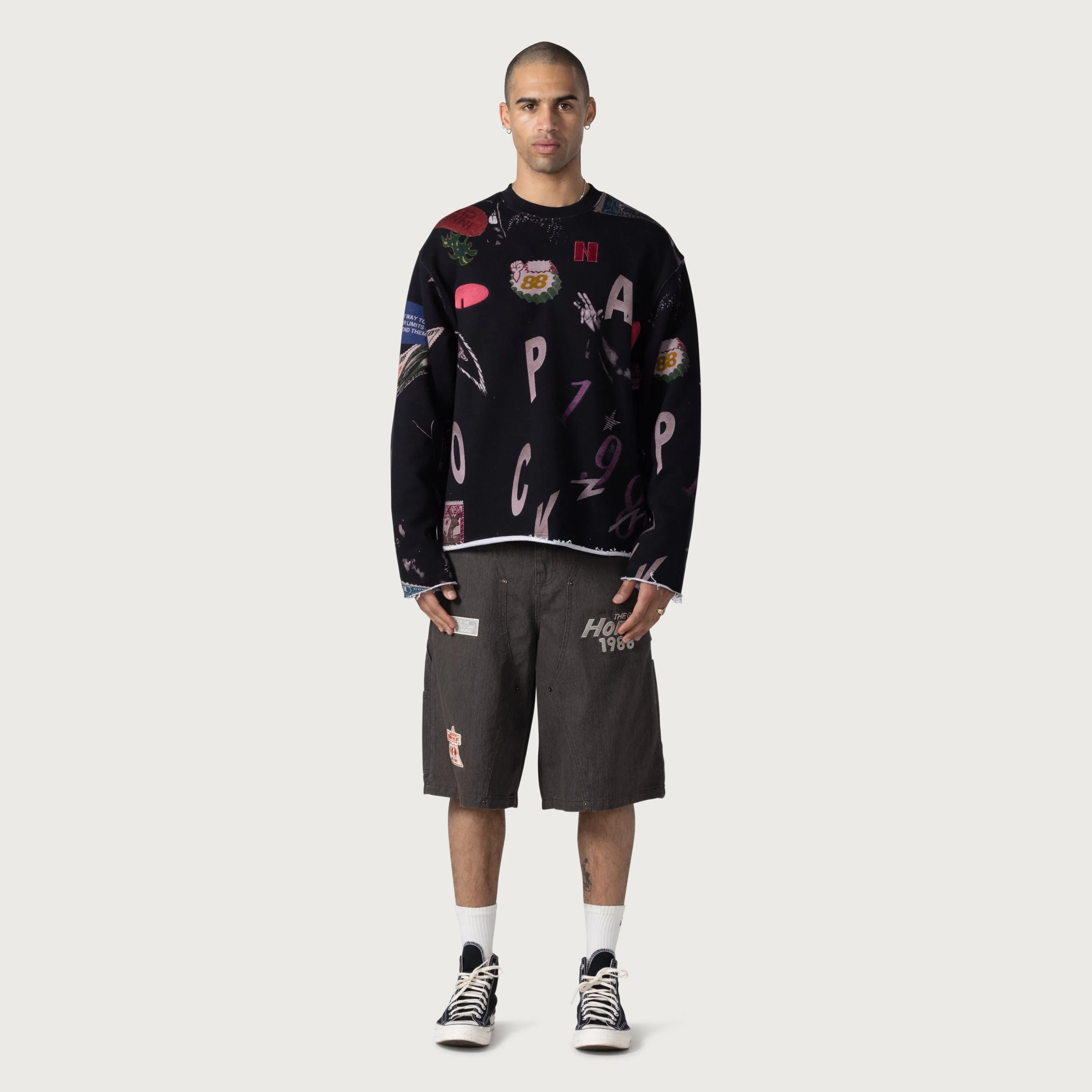 Twill Carpenter Short - Black sold by Honor the Gift product image thumbnail 2