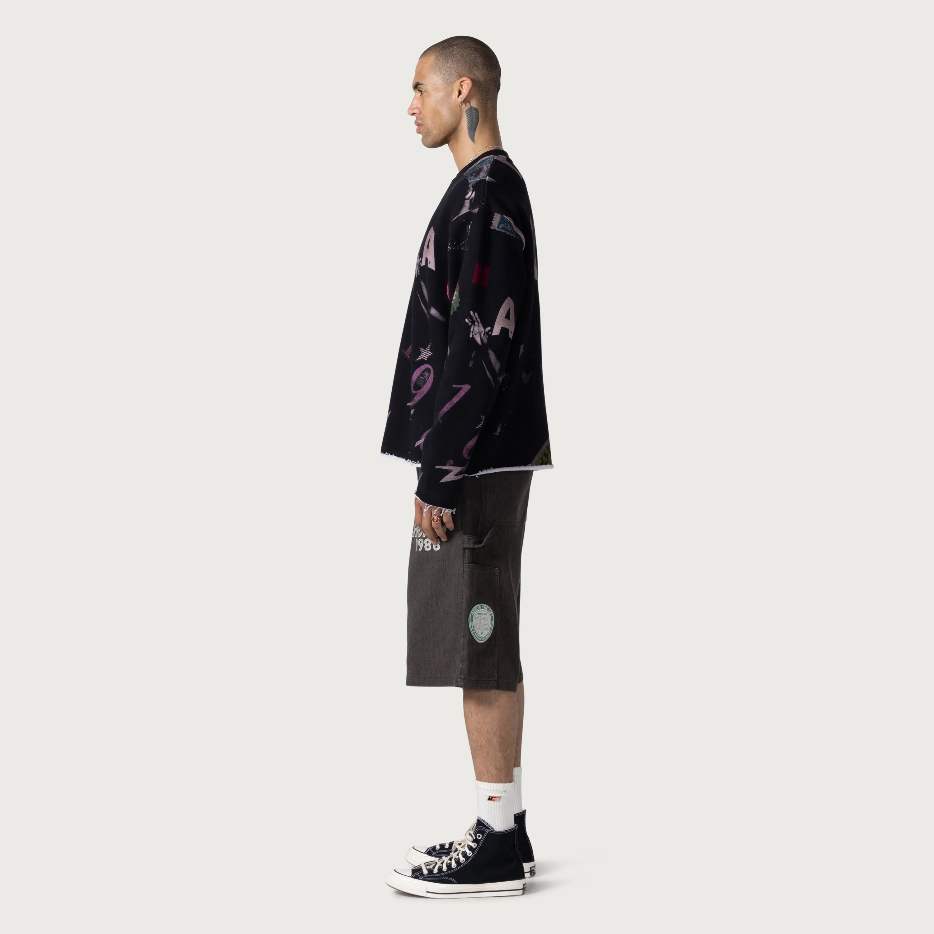 Twill Carpenter Short - Black sold by Honor the Gift product image thumbnail 3