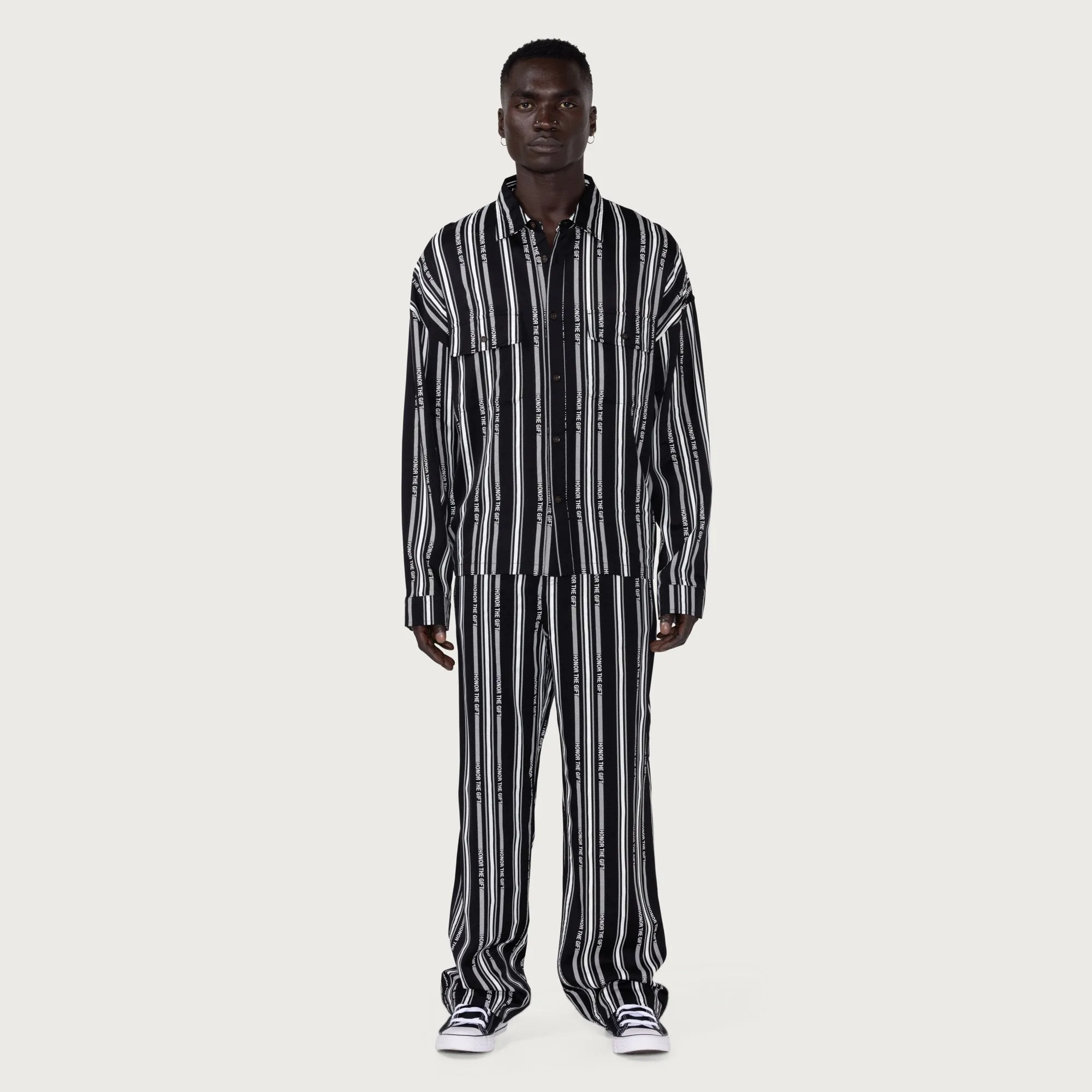 Honor Stripe Button Up - Black sold by Honor the Gift product image thumbnail 3