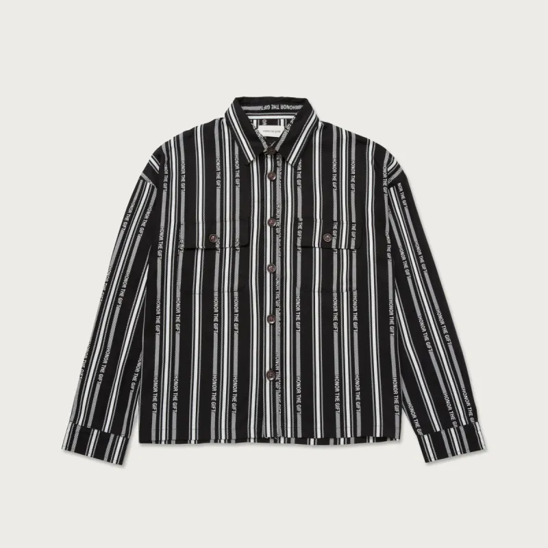 Honor Stripe Button Up - Black sold by Honor the Gift