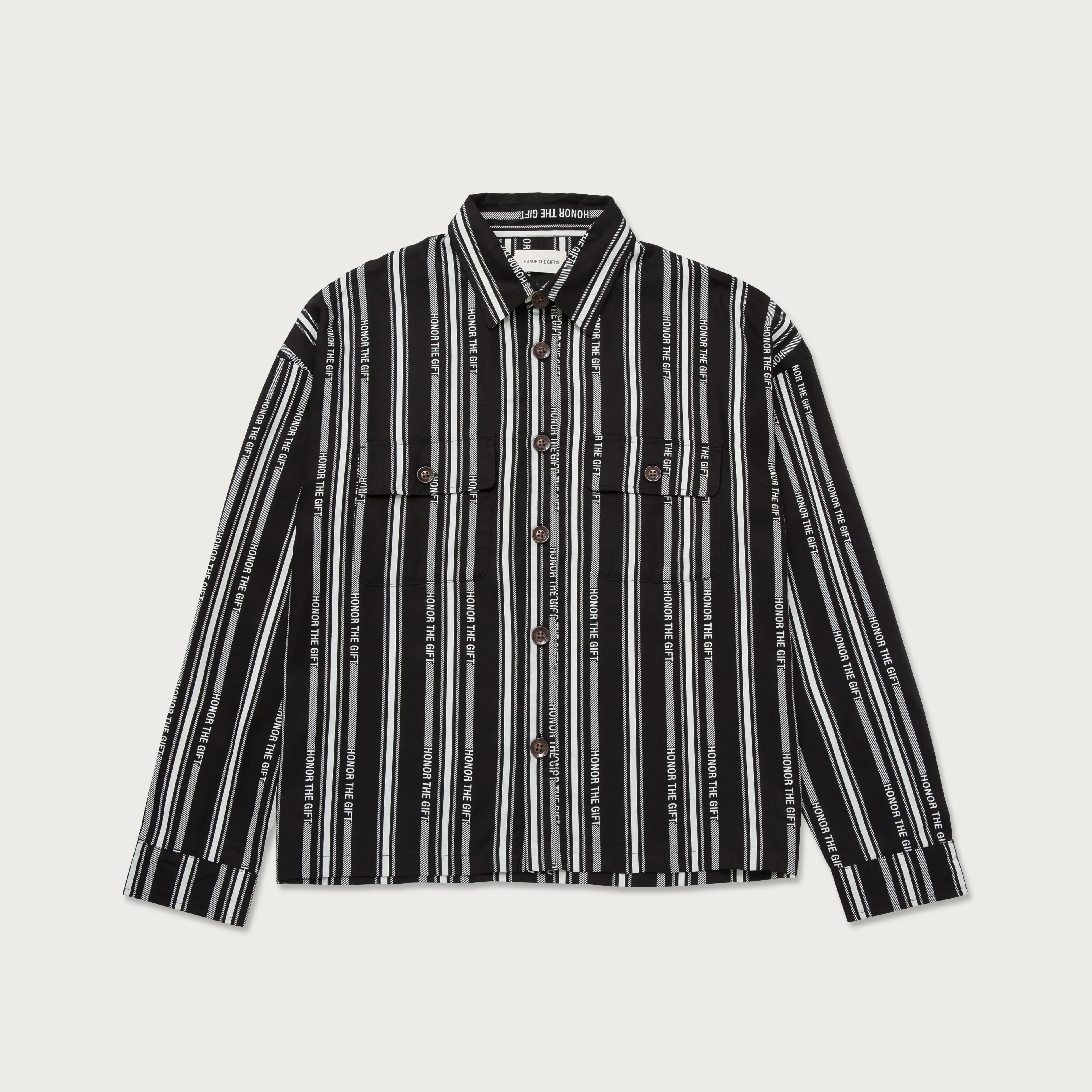 Honor Stripe Button Up - Black sold by Honor the Gift