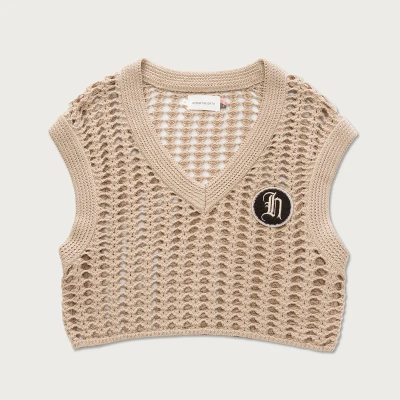 Womens Sweater Vest - Sand sold by Honor the Gift
