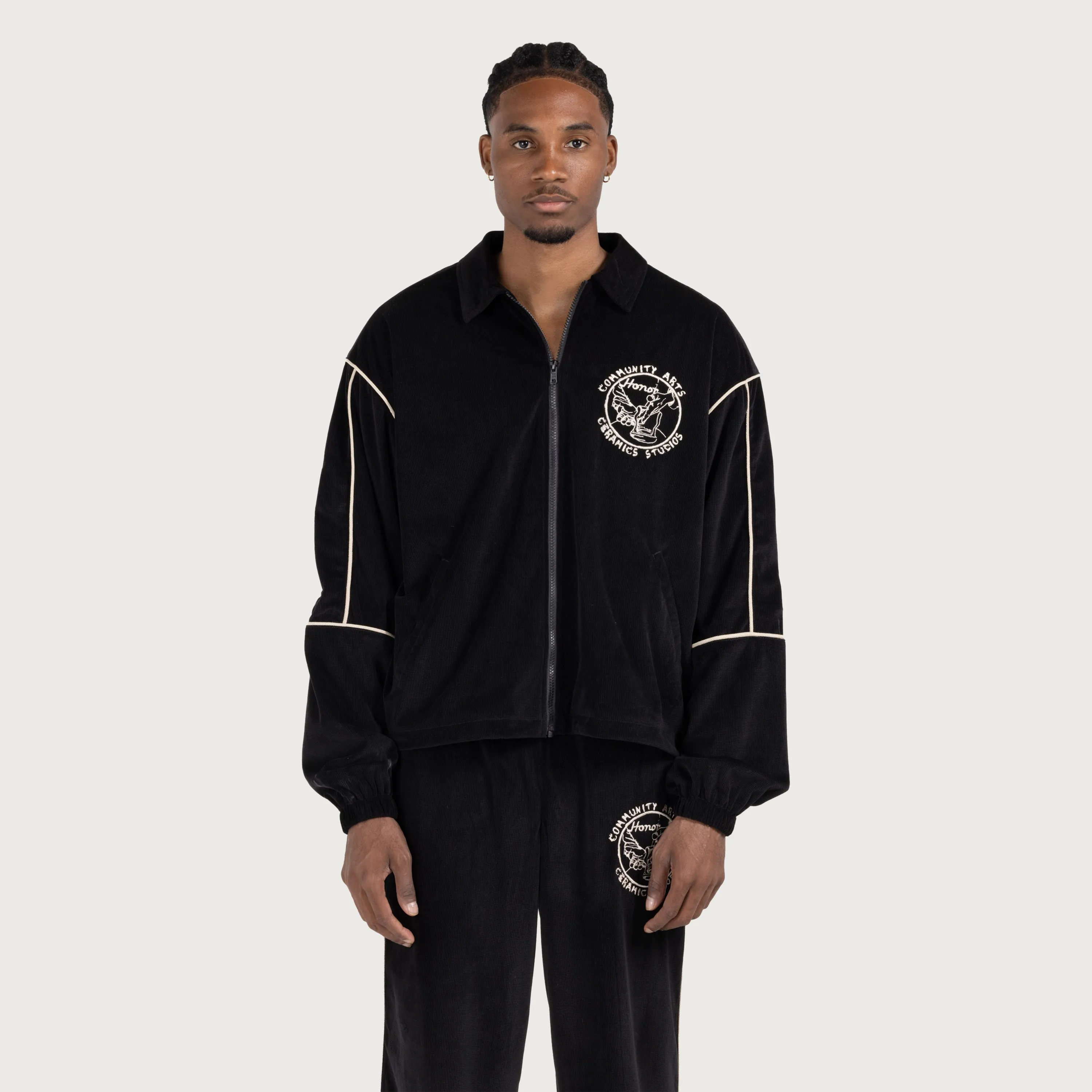 Piping Track Jacket - Black sold by Honor the Gift product image thumbnail 2