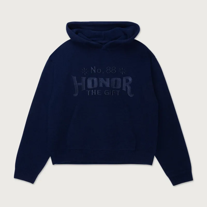 Art Knit Hoodie - Navy sold by Honor the Gift