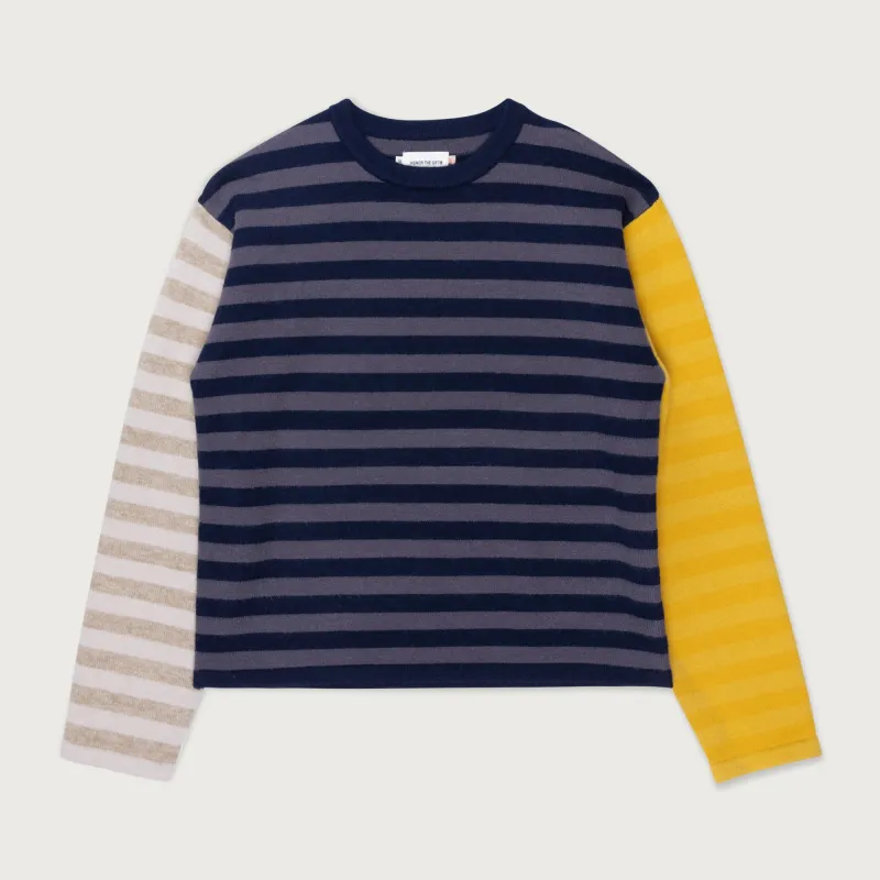 Multi Stripe Crew - Navy sold by Honor the Gift