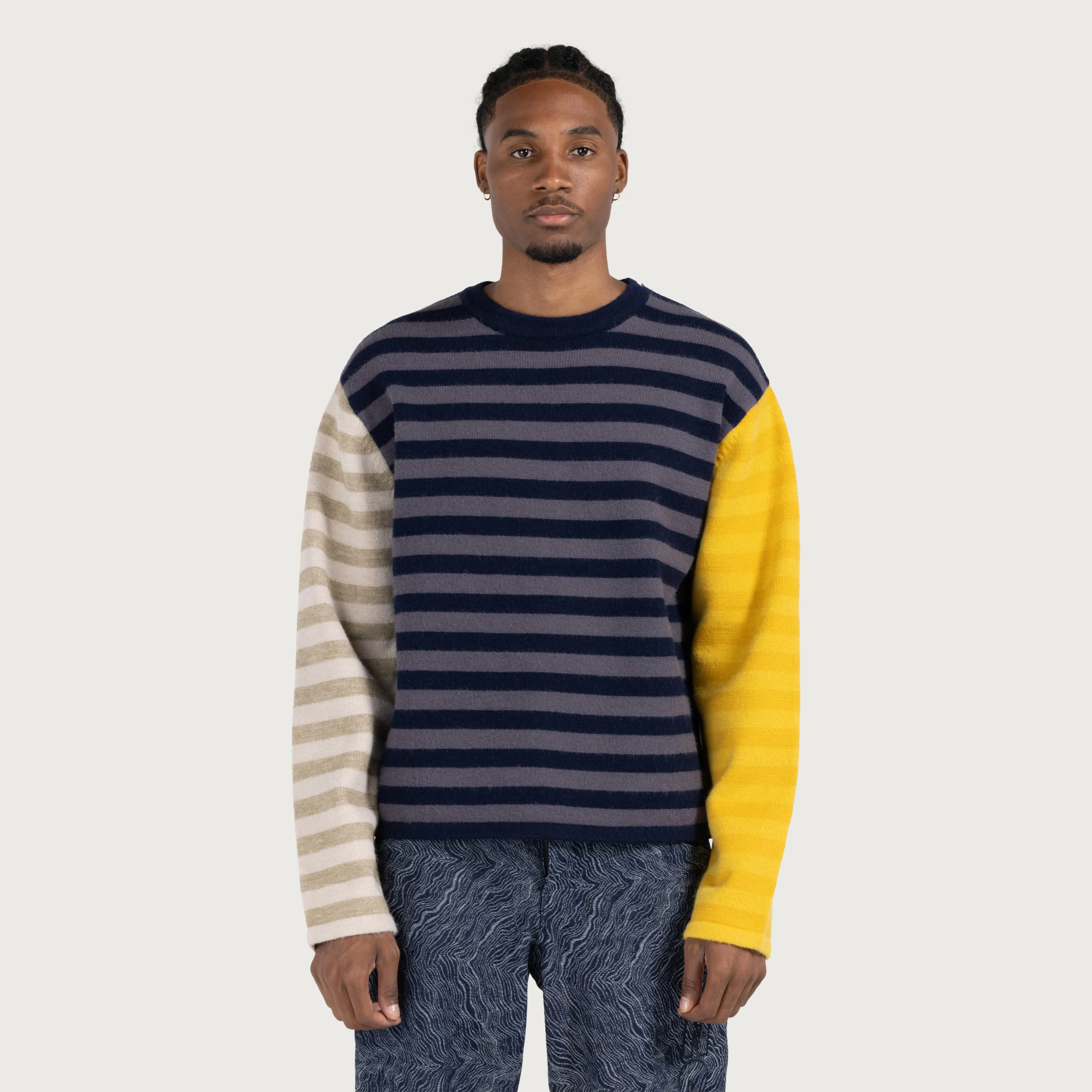 Multi Stripe Crew - Navy sold by Honor the Gift product image thumbnail 2