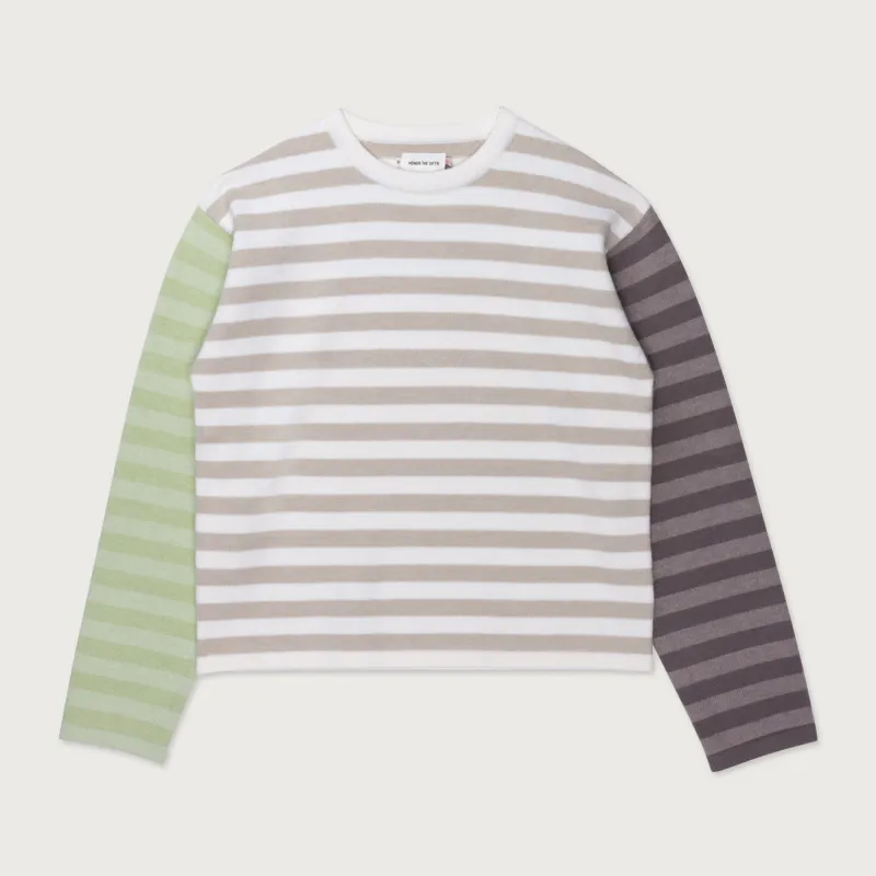 Multi Stripe Crew - Bone sold by Honor the Gift