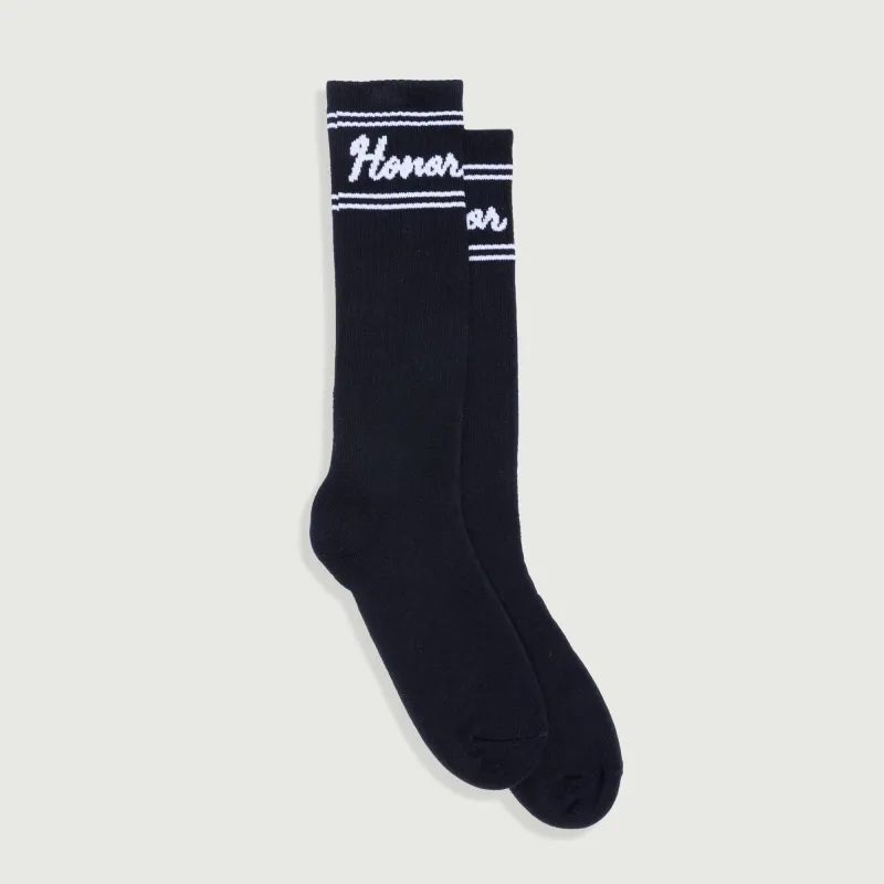 Drive In Striped Ribbed Sock - Black sold by Honor the Gift