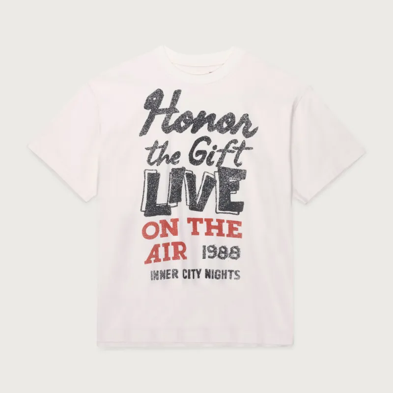 Live On The Air Tee - Bone sold by Honor the Gift