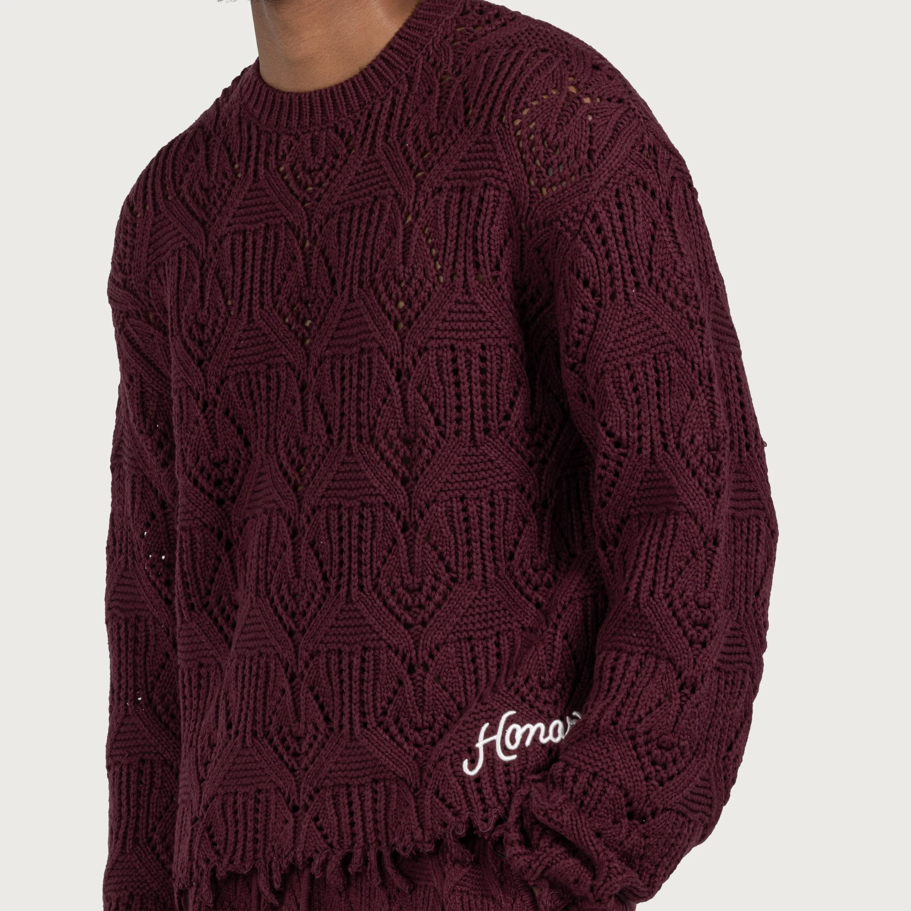 Cable Sweater - Berry sold by Honor the Gift product image thumbnail 4