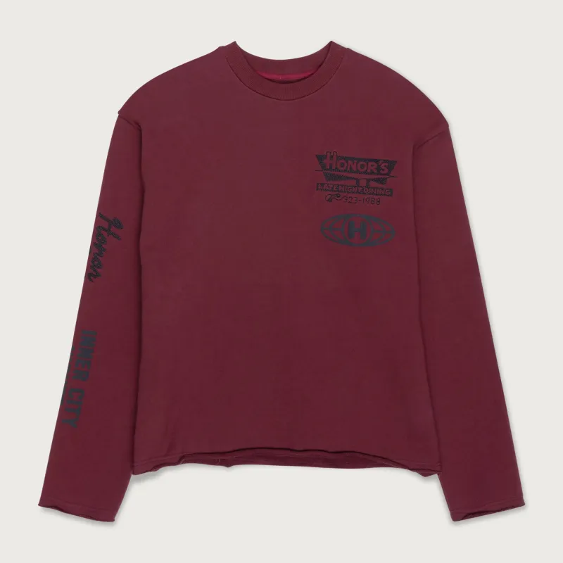 Mixed Logo Crewneck - Burgundy sold by Honor the Gift