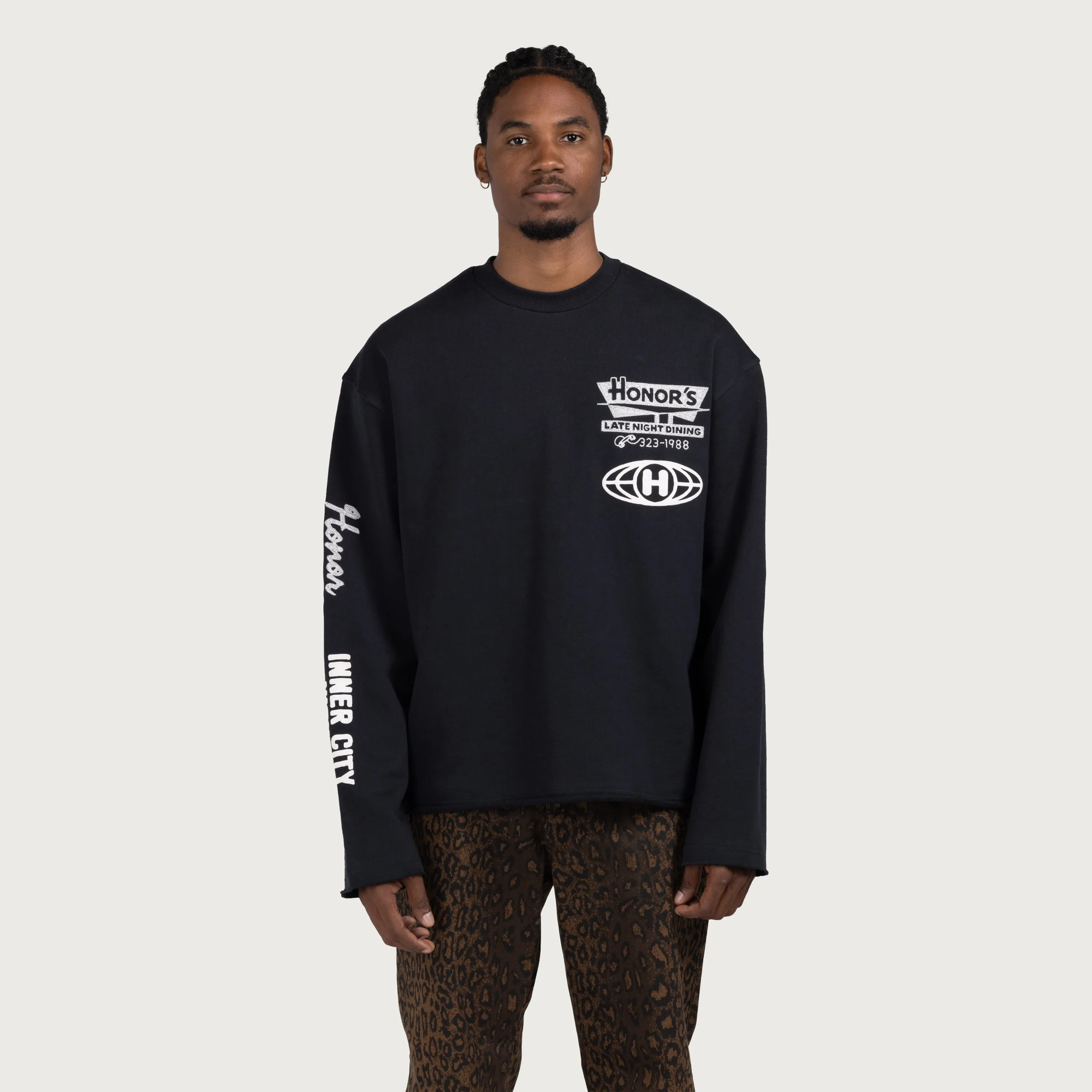 Mixed Logo Crewneck - Black sold by Honor the Gift product image thumbnail 2